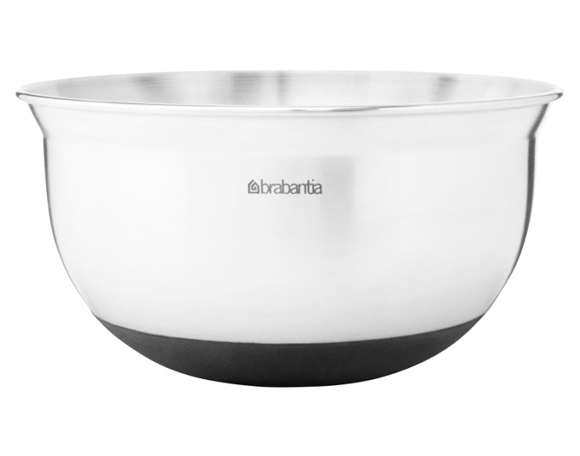 Entdecken Sie die BRABANTIA Schüssel Profile 1 l aus hochwertigem Edelstahl. Hygienisch, spülmaschinenfest und mit rutschfestem Boden – ideal für Ihre Küche!