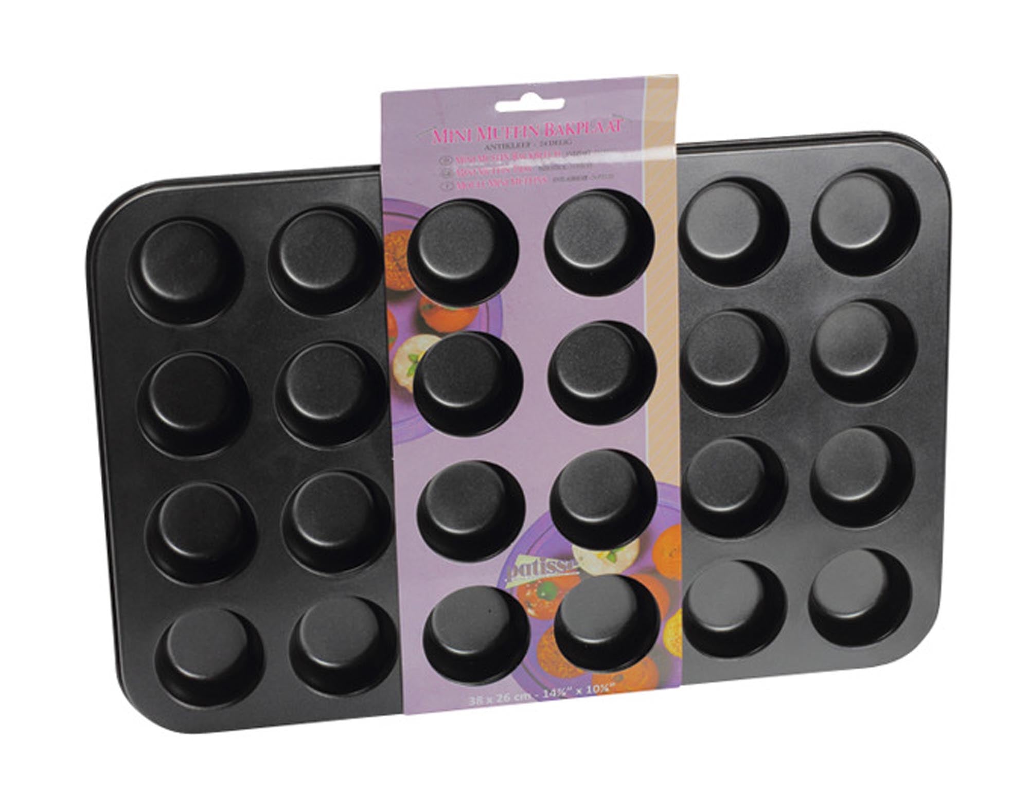 Entdecken Sie die PÂTISSE Muffinform Classique antihaft Mini 24er – ideal für perfekte Mini-Muffins und Cupcakes. Robust, spülmaschinenfest und leicht zu reinigen!