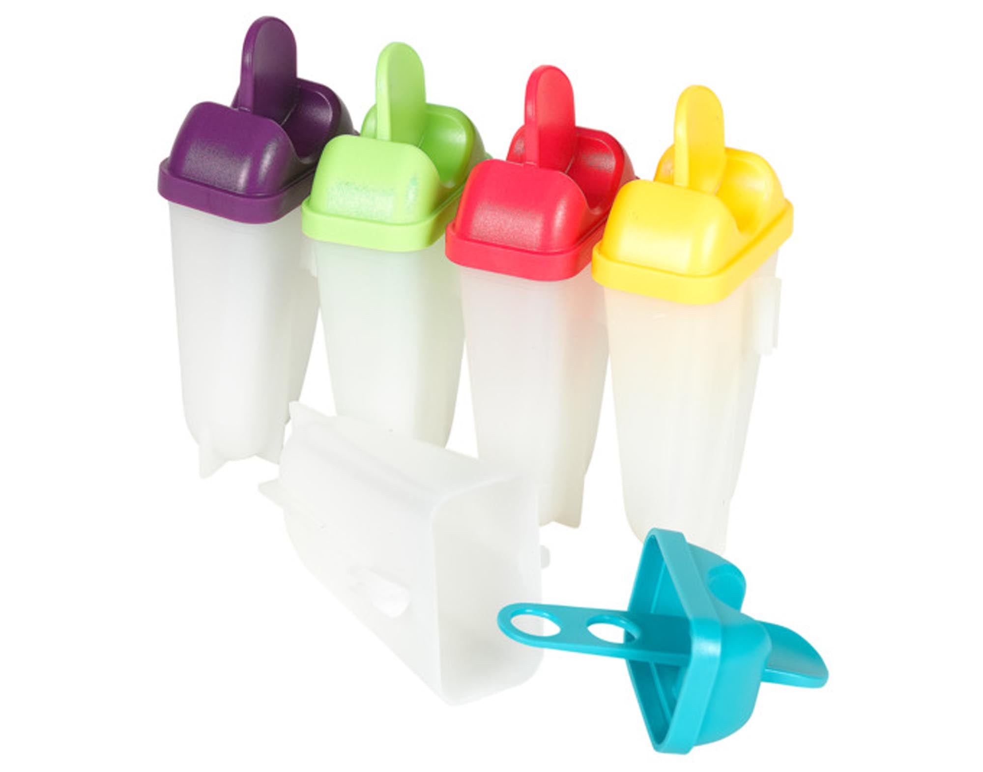 Entdecken Sie die FACKELMANN Stieleisformer aus Kunststoff (5 Stück) für kreative Eiskreationen. Ideal für fruchtige Snacks und einfache Reinigung!