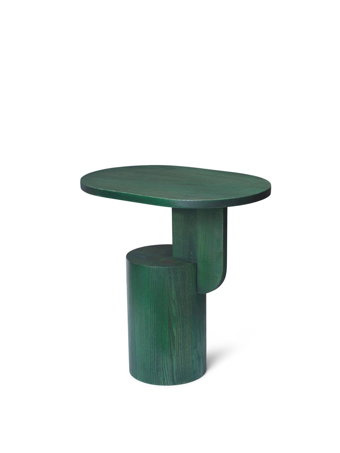 Eleganter Insert Beistelltisch in sattem Myrtle Green von Ferm Living, ideal für stilvolle Akzente in modernen Wohnkonzepten.