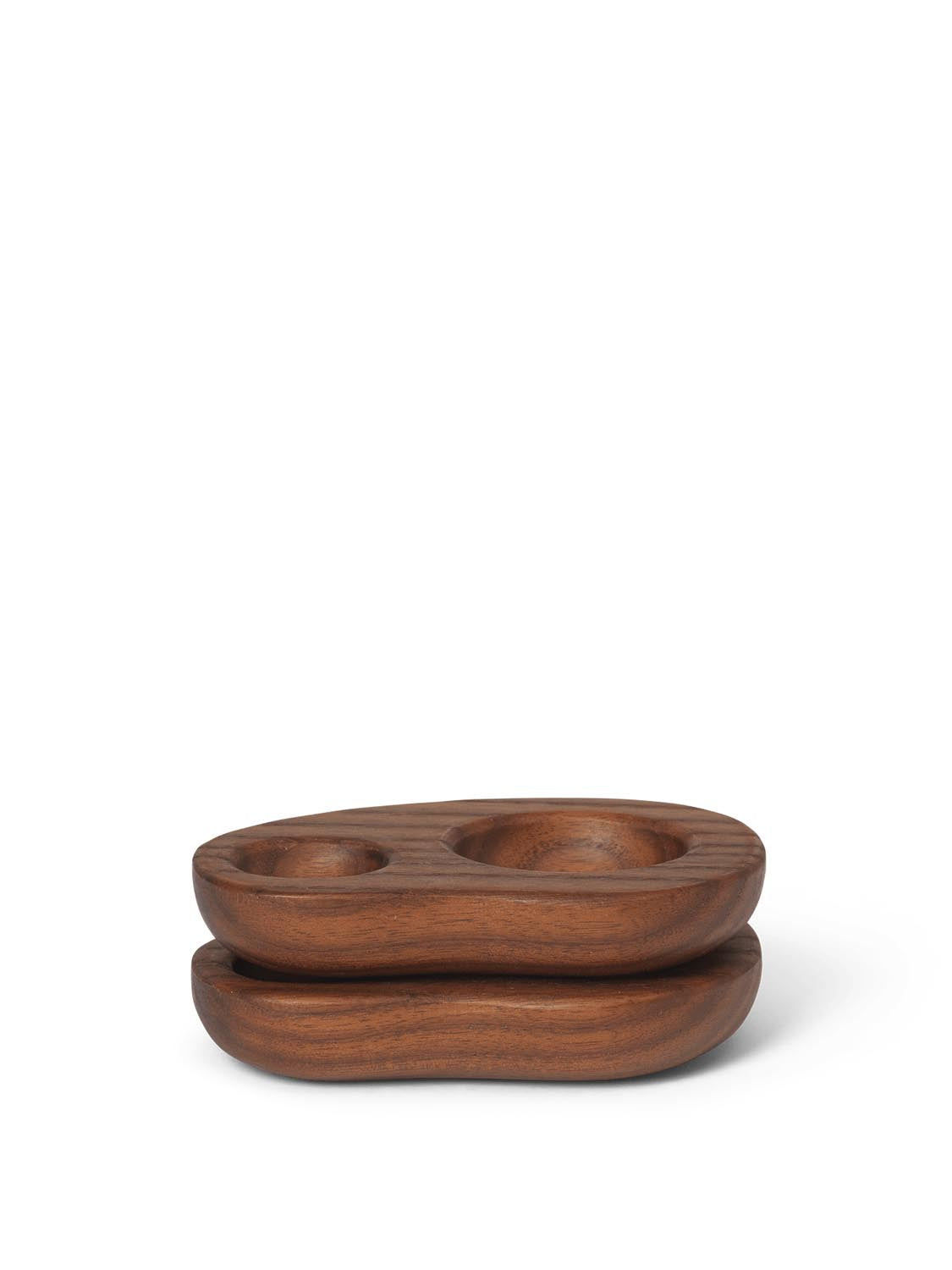 Elegantes Cairn Eierbecher Set aus FSC®-zertifiziertem Eschenholz, skulpturales Design, funktional und stilvoll.