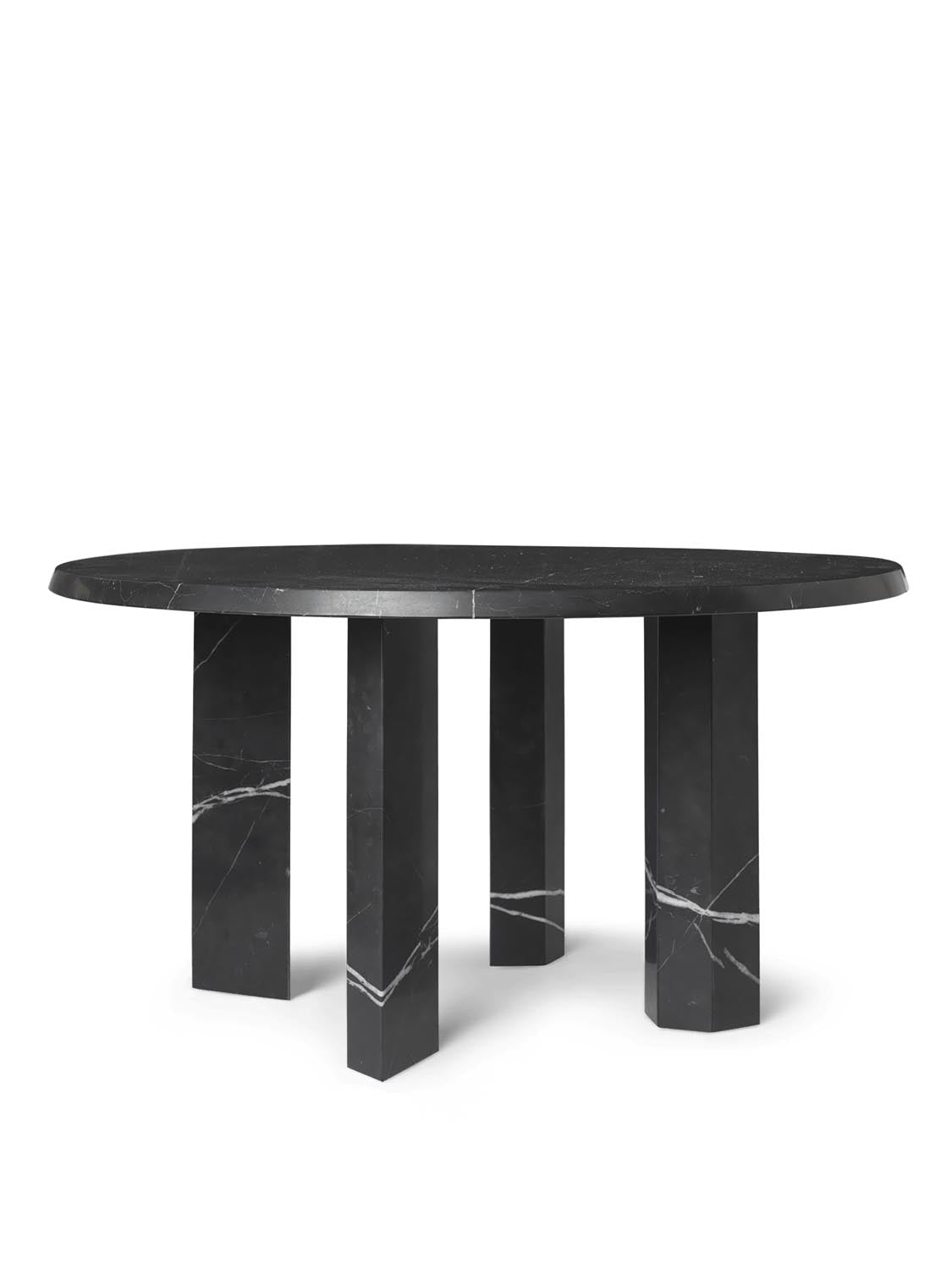 Eleganter Taula Coffee Table von Ferm Living: Marmorplatte, moderne Form, vielseitig, stabil, zeitloses Design.