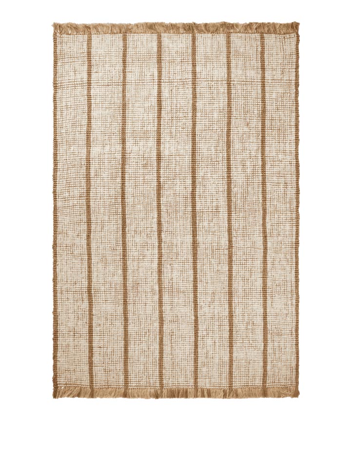 Athen Stripes Teppich 200 x 300 in Natürlich/Cremeweiss präsentiert im Onlineshop von KAQTU Design AG. Teppich ist von Ferm Living