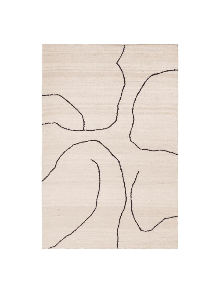 Gesso Jute Teppich 170 x 240 in Off-White/Dunkel Feige präsentiert im Onlineshop von KAQTU Design AG. Teppich ist von Ferm Living