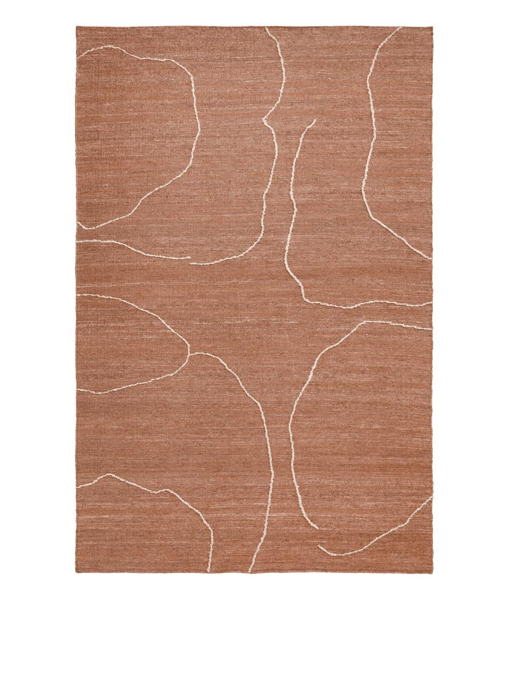 Gesso Jute Teppich 200 x 300 in Terrakotta/Weisslich präsentiert im Onlineshop von KAQTU Design AG. Teppich ist von Ferm Living