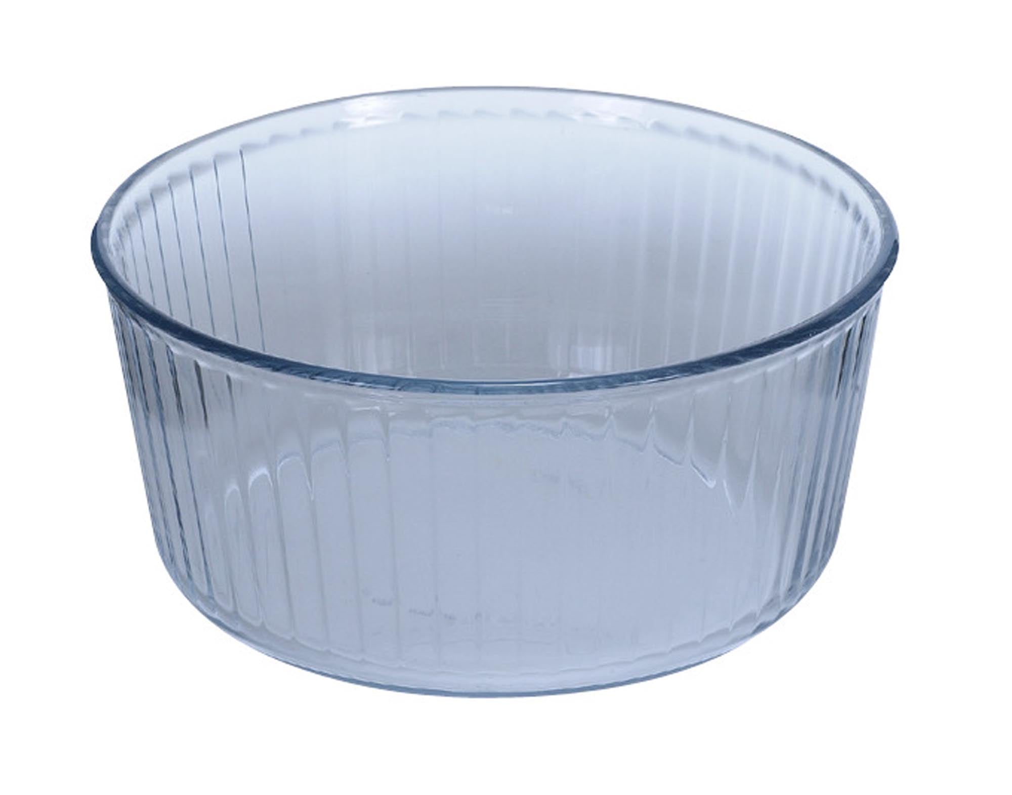 Die PYREX Souffléform aus hitzebeständigem Borosilikatglas (ø 21 cm) ist ideal für Soufflés, Aufläufe und Gratins. Spülmaschinenfest und elegant!