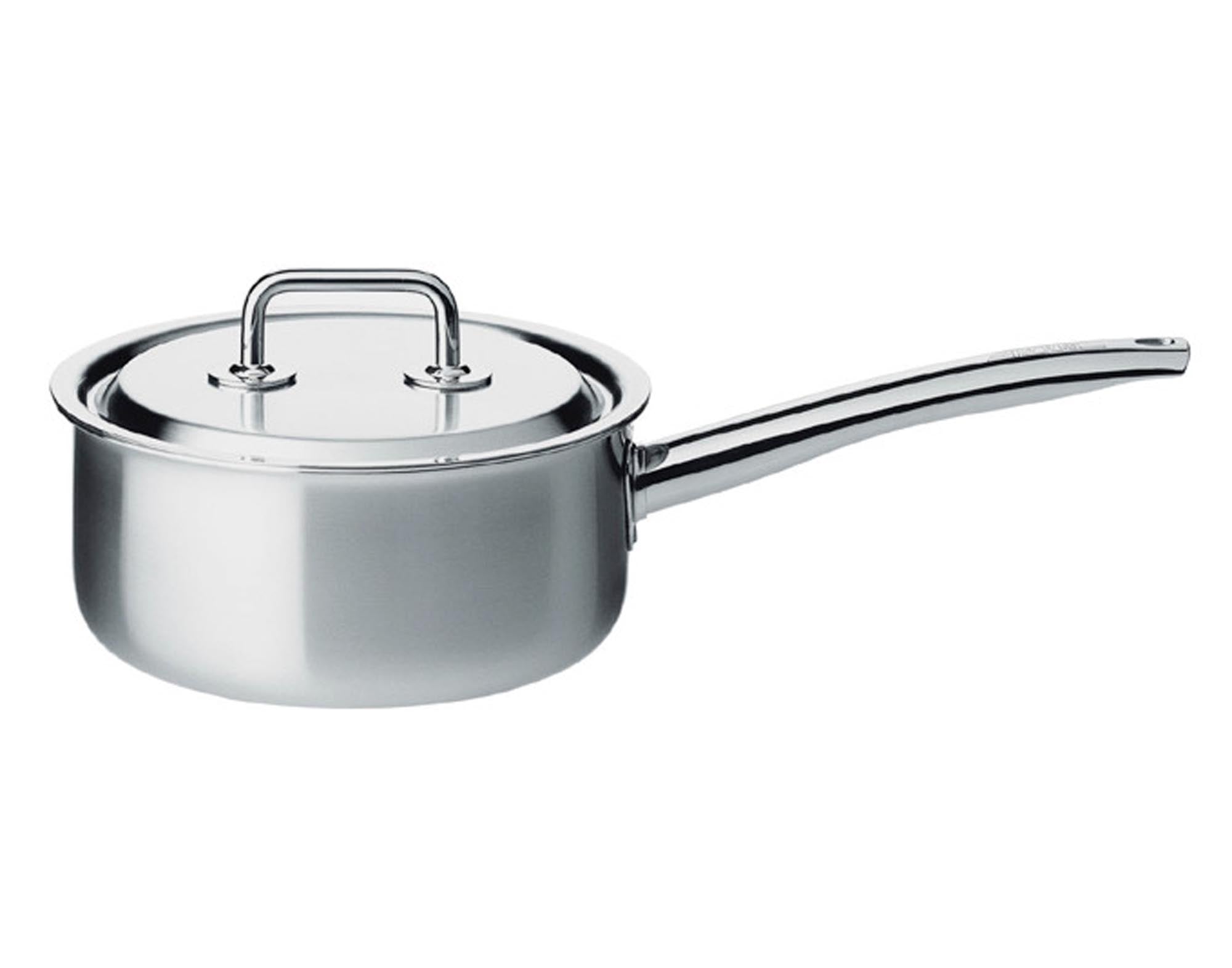 Entdecken Sie die SPRING Stielkasserolle Brigade Premium ø 16 cm aus Edelstahl. Ideal für Saucen und kleine Portionen, rostfrei und pflegeleicht.