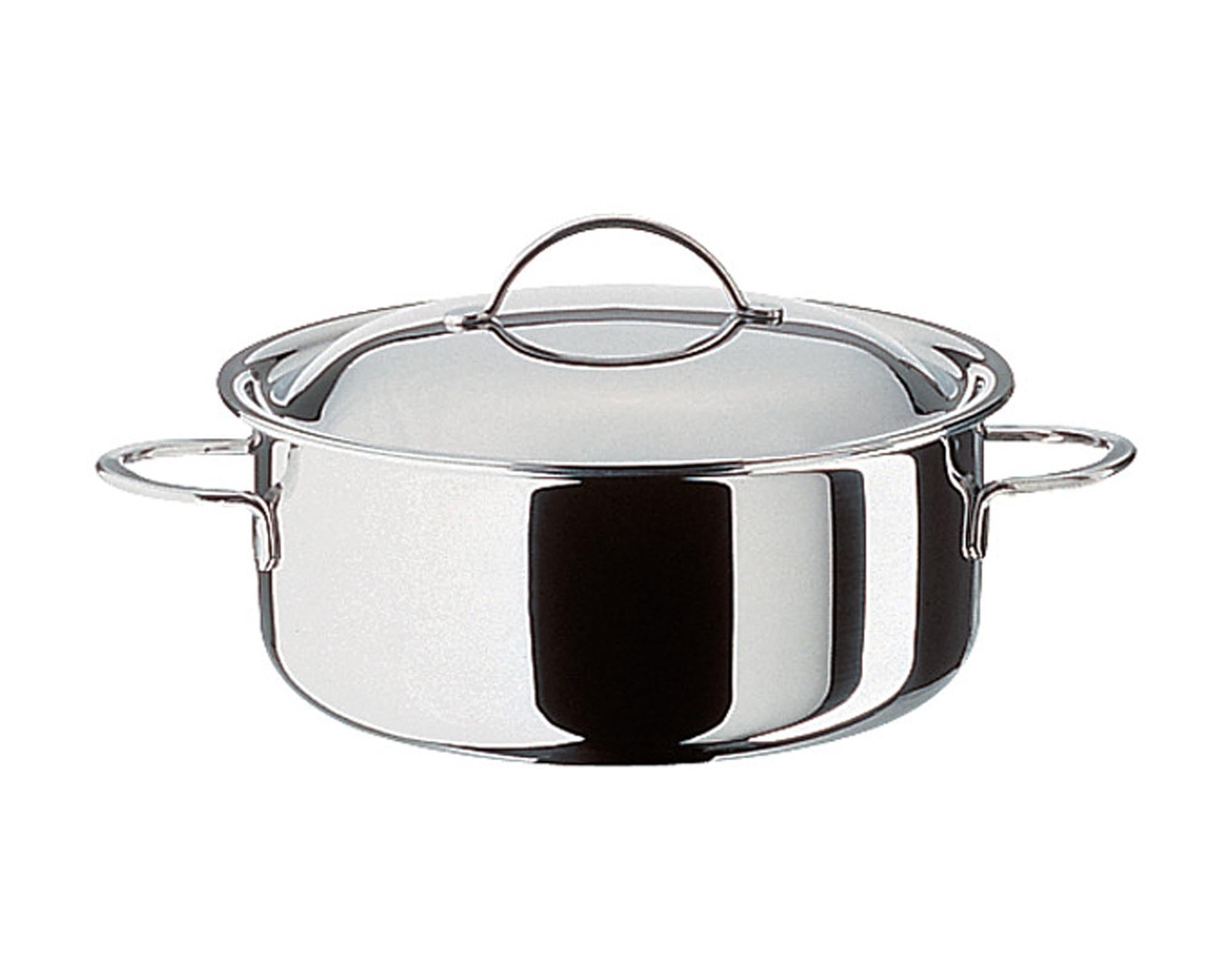 Entdecken Sie den SPRING Bratentopf mit Deckel Cristal (ø 20 cm) aus Edelstahl. Ideal für gleichmäßiges Garen, müheloses Kochen und alle Herdarten.