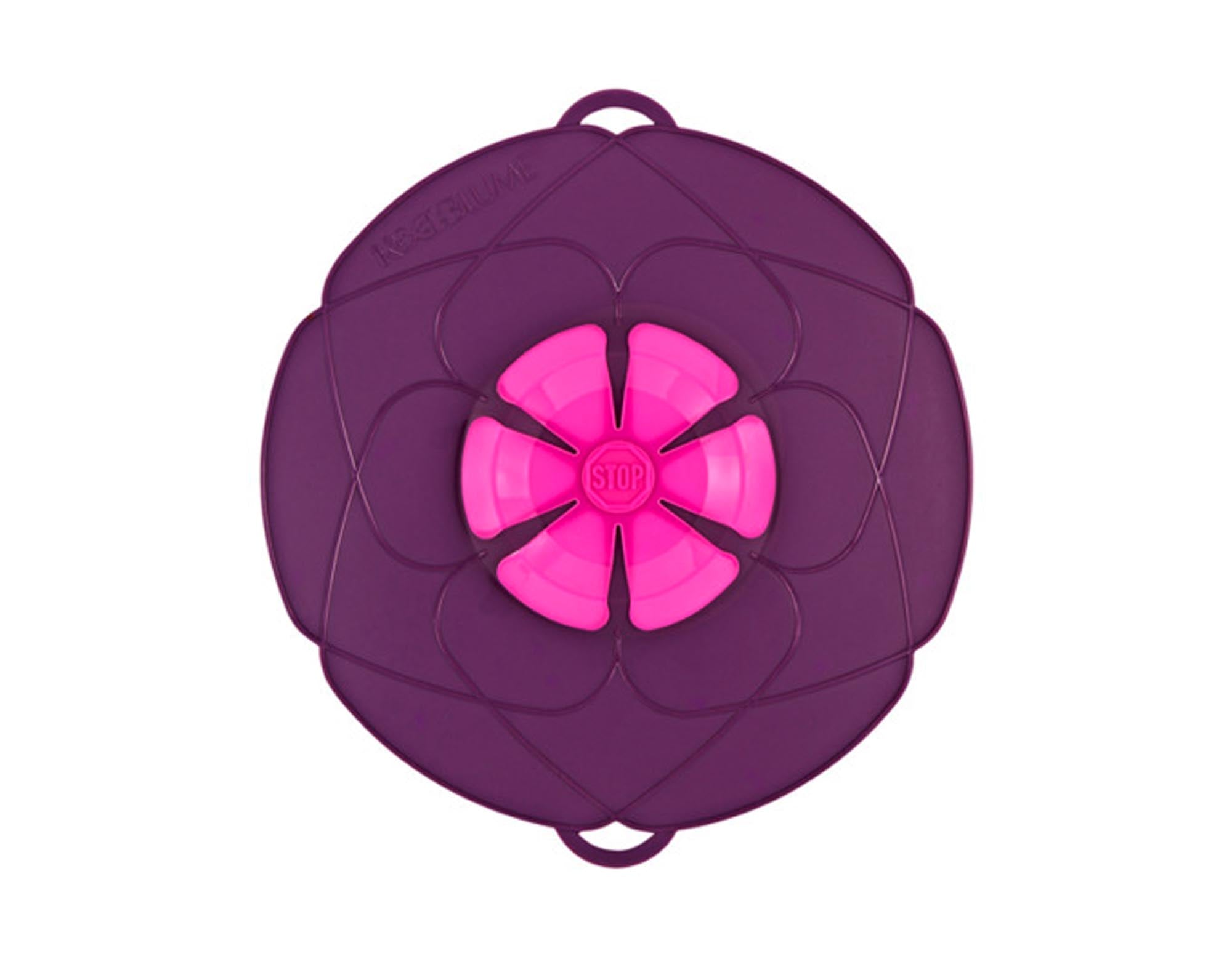 Kochblume ø 29 cm in lila-pink von KOCHBLUME: Hochwertiger Edelstahl, Antihaftbeschichtung, ergonomisches Design. Ideal für Pasta, Suppen und Eintöpfe. Ein Must-Have für jede Küche!