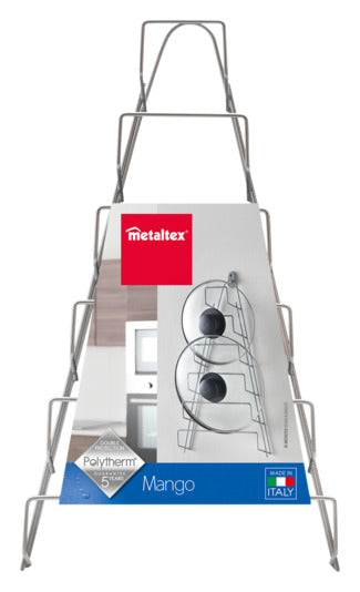 Halten Sie Ihre Topfdeckel mit dem METALTEX Deckelhalter Lido ordentlich und griffbereit. Platzsparend, rostbeständig und stilvoll – der perfekte Küchenhelfer!
