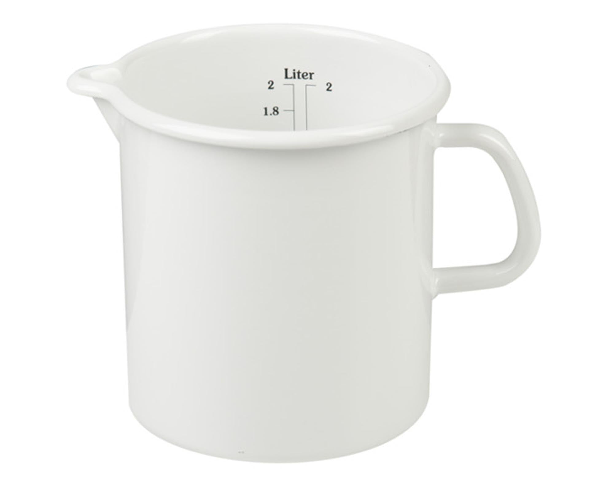 Entdecken Sie den RIESS Messbecher Email 2.0 l, ideal zum präzisen Abmessen von Flüssigkeiten und trockenen Zutaten. Hygienisch, langlebig und stilvoll!