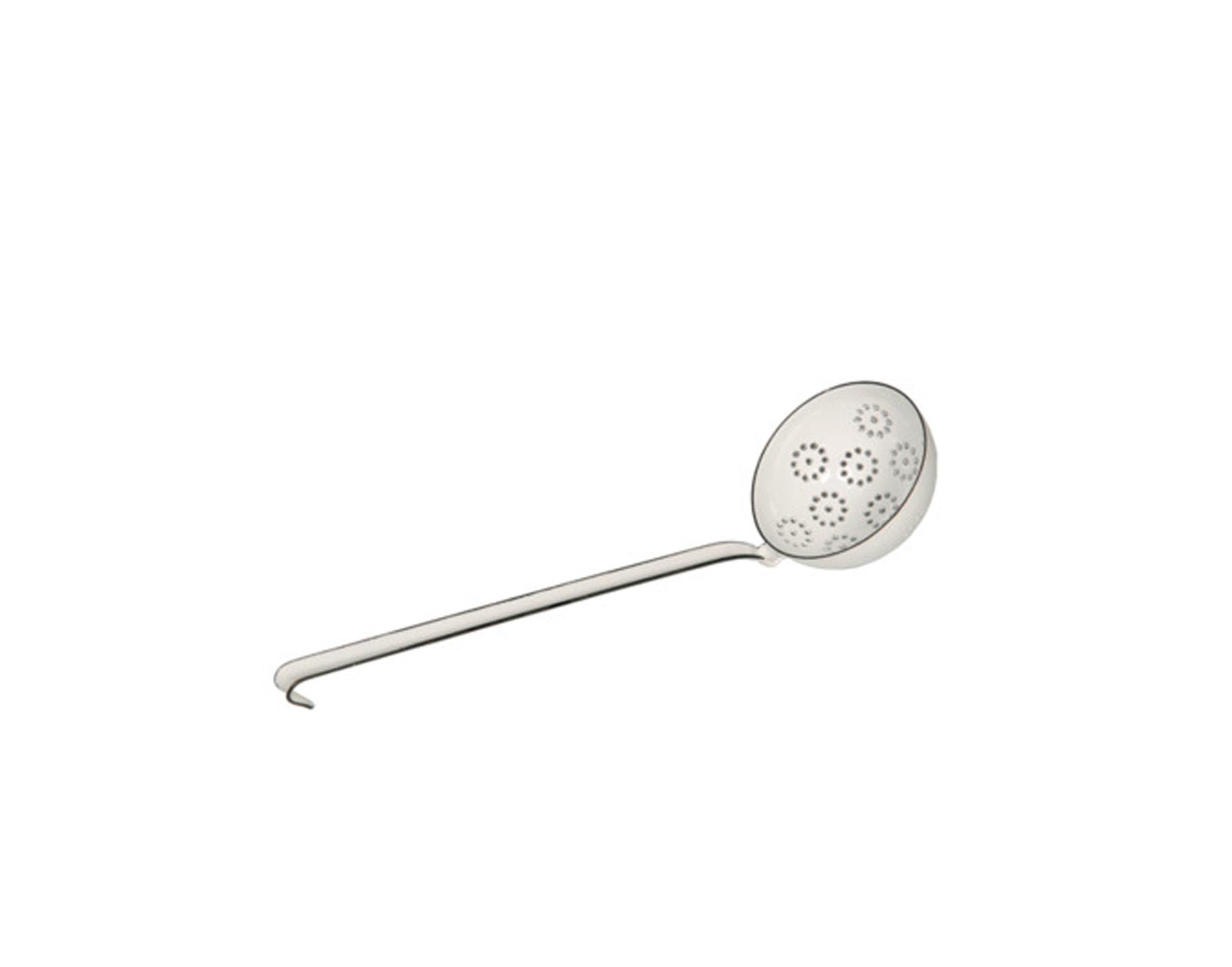 Entdecken Sie den RIESS Schaumlöffel tief Email ø 9 cm – langlebig, funktional und ideal zum Abheben von Schaum in Ihrer Küche.