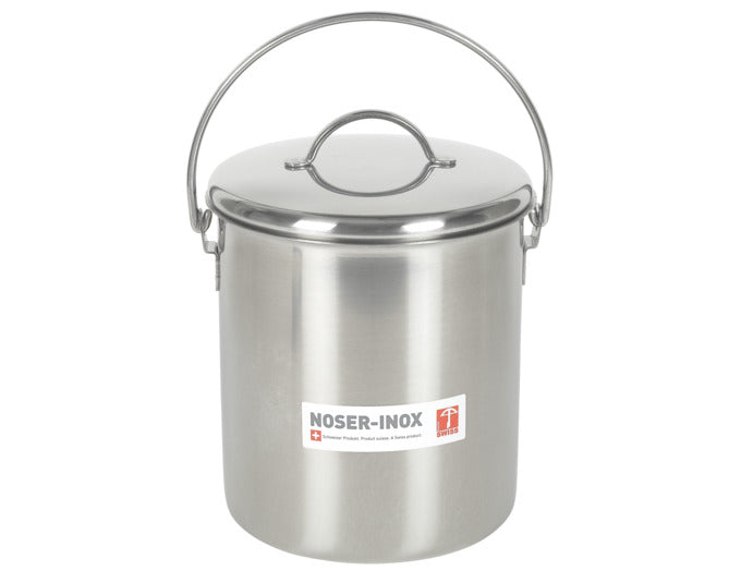NOSER Milchkessel mit Deckel Inox 5 Liter in präsentiert im Onlineshop von KAQTU Design AG. Küchenhelfer ist von NOSER-INOX