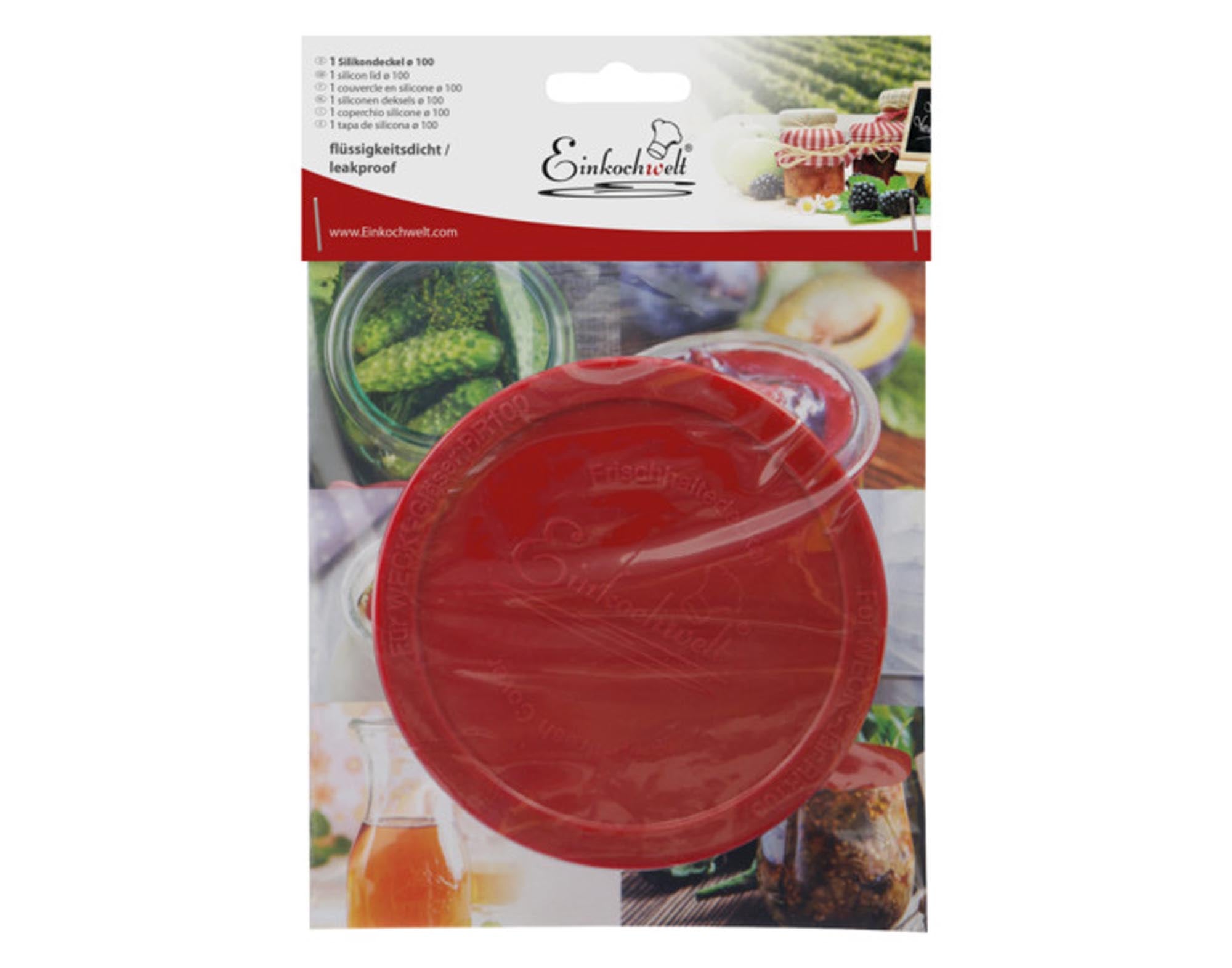 Der WECK Frischhaltedeckel Silikon ø 100 mm hält Lebensmittel frisch, ist hitzebeständig, wiederverwendbar und passt auf viele Behälter. Ideal für die Küche!