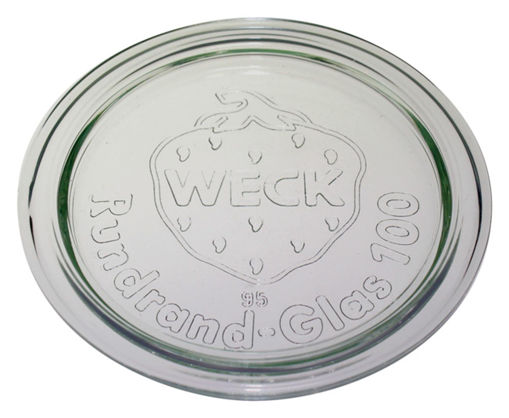 Der WECK Glasdeckel ø 100 mm ist ideal zum Einmachen und Konservieren. Hitzebeständig, luftdicht und spülmaschinenfest – für frische Vorräte!