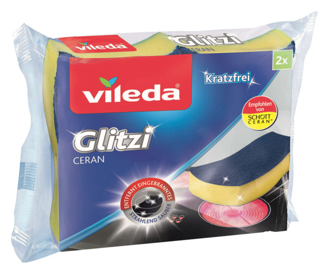 VILEDA Glaskeramikschwamm Glitzi 2 Stück in präsentiert im Onlineshop von KAQTU Design AG. Haushaltshilfen ist von VILEDA