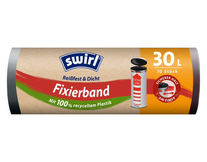SWIRL Abfallsäcke Elastik Band 30 l extra lang in präsentiert im Onlineshop von KAQTU Design AG. Reinigung & Wäsche ist von SWIRL