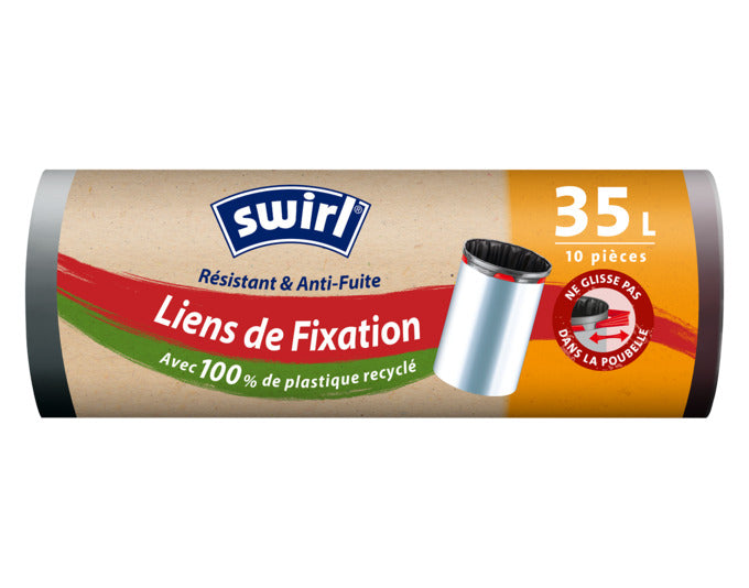 Entdecken Sie die praktischen SWIRL Abfallsäcke mit Elastikband (35 l) – reißfest, umweltfreundlich und ideal für Ihren Haushalt!