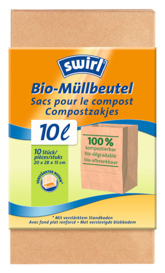 SWIRL Papierbeutel Bio 10 l in präsentiert im Onlineshop von KAQTU Design AG. Haushaltshilfen ist von SWIRL