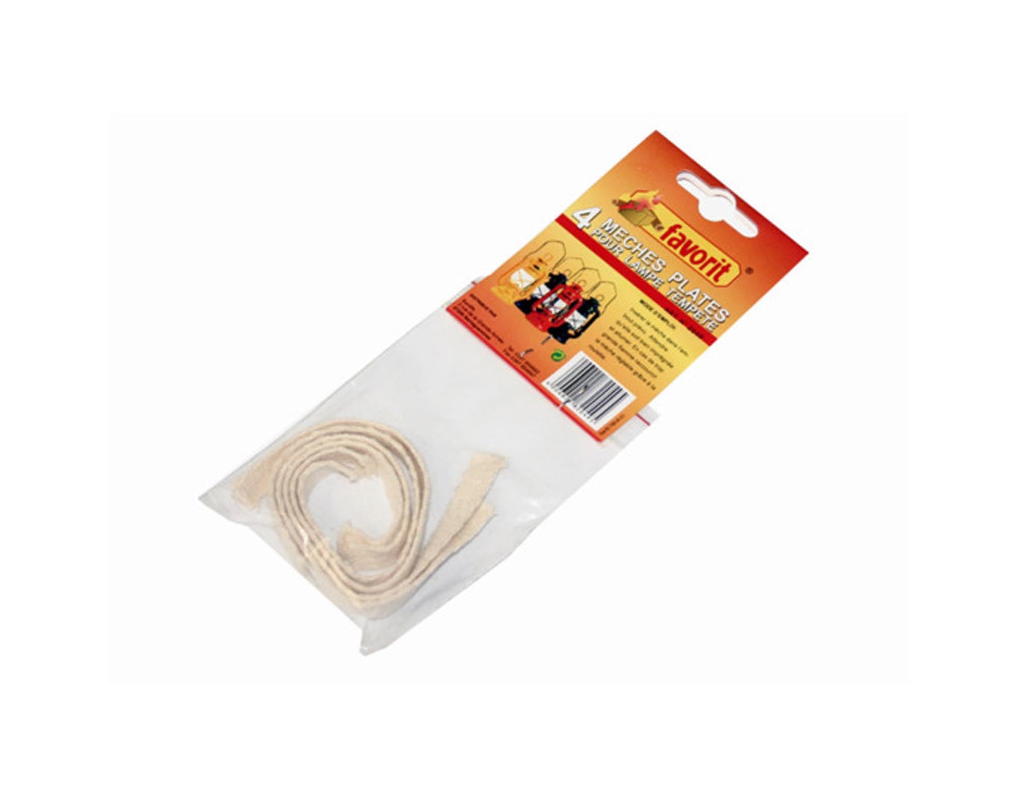 FAVORIT Ersatzdocht für Sturmlaterne, 4 Stück, 10 cm – Hochwertige Dochte für Camping, Gartenpartys und Notbeleuchtung. Zuverlässige Flamme!