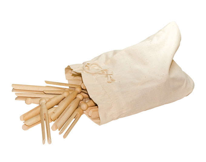 REDECKER Wäscheklammern im Baumwollbeutel 50 Stück 10.5 cm in präsentiert im Onlineshop von KAQTU Design AG. Haushaltshilfen ist von REDECKER