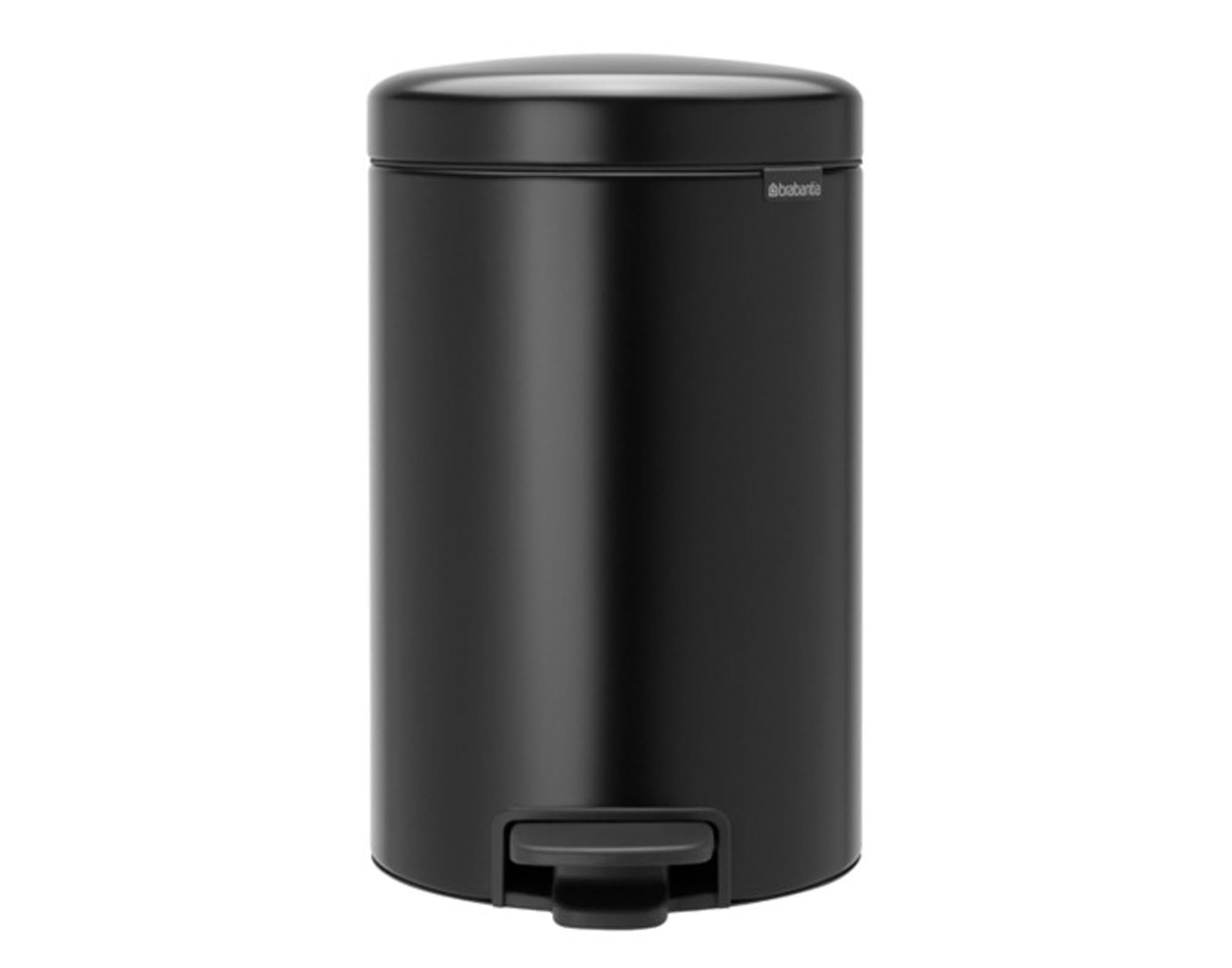 BRABANTIA Treteimer NewIcon matt black 12 l in Matt Black präsentiert im Onlineshop von KAQTU Design AG. Mülleimer ist von BRABANTIA