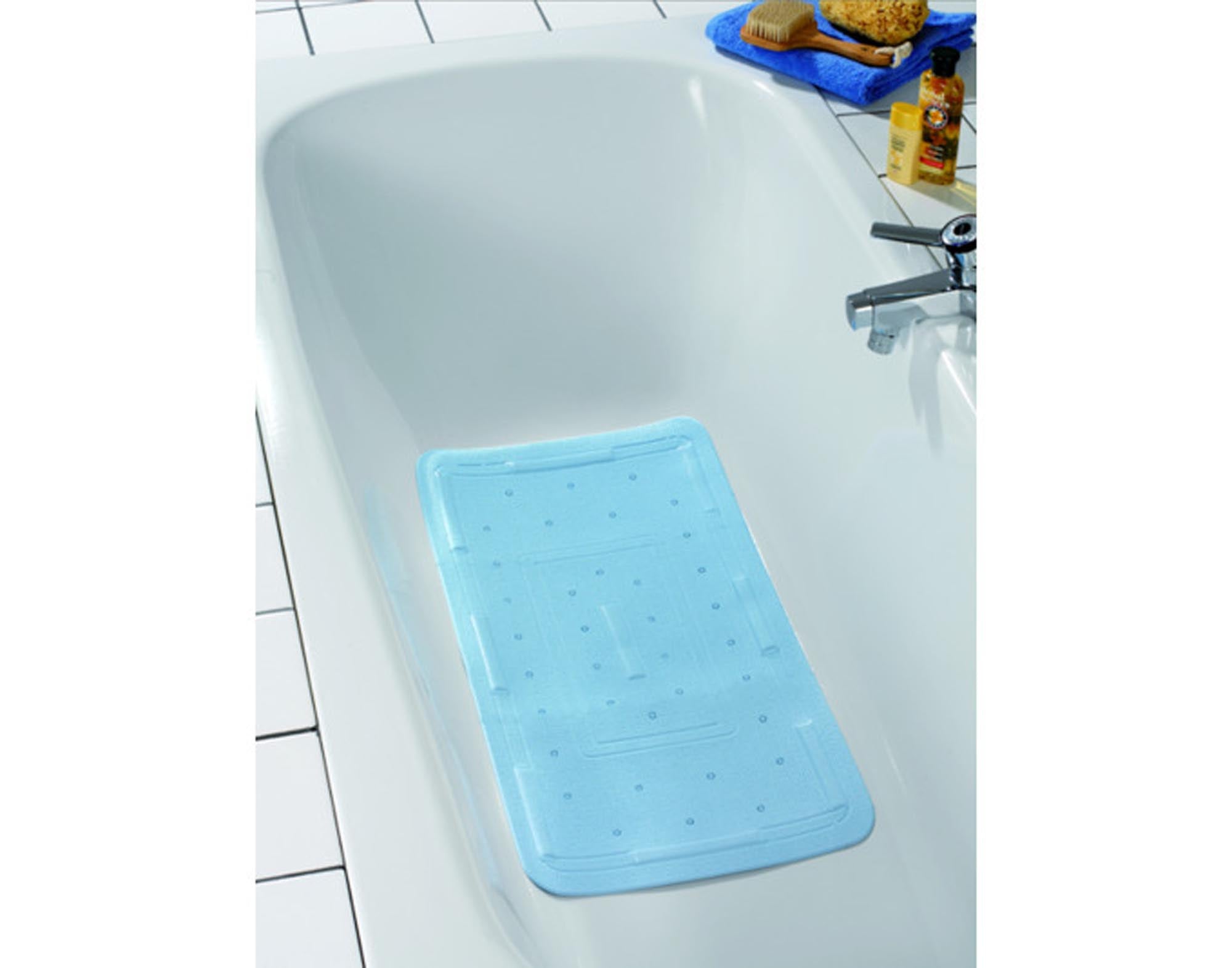 Die WENKO Wanneneinlage Florida 90x36.5 cm bietet rutschfeste Sicherheit und hygienisches Design für Ihr Badezimmer. Ideal für Familien und Senioren.