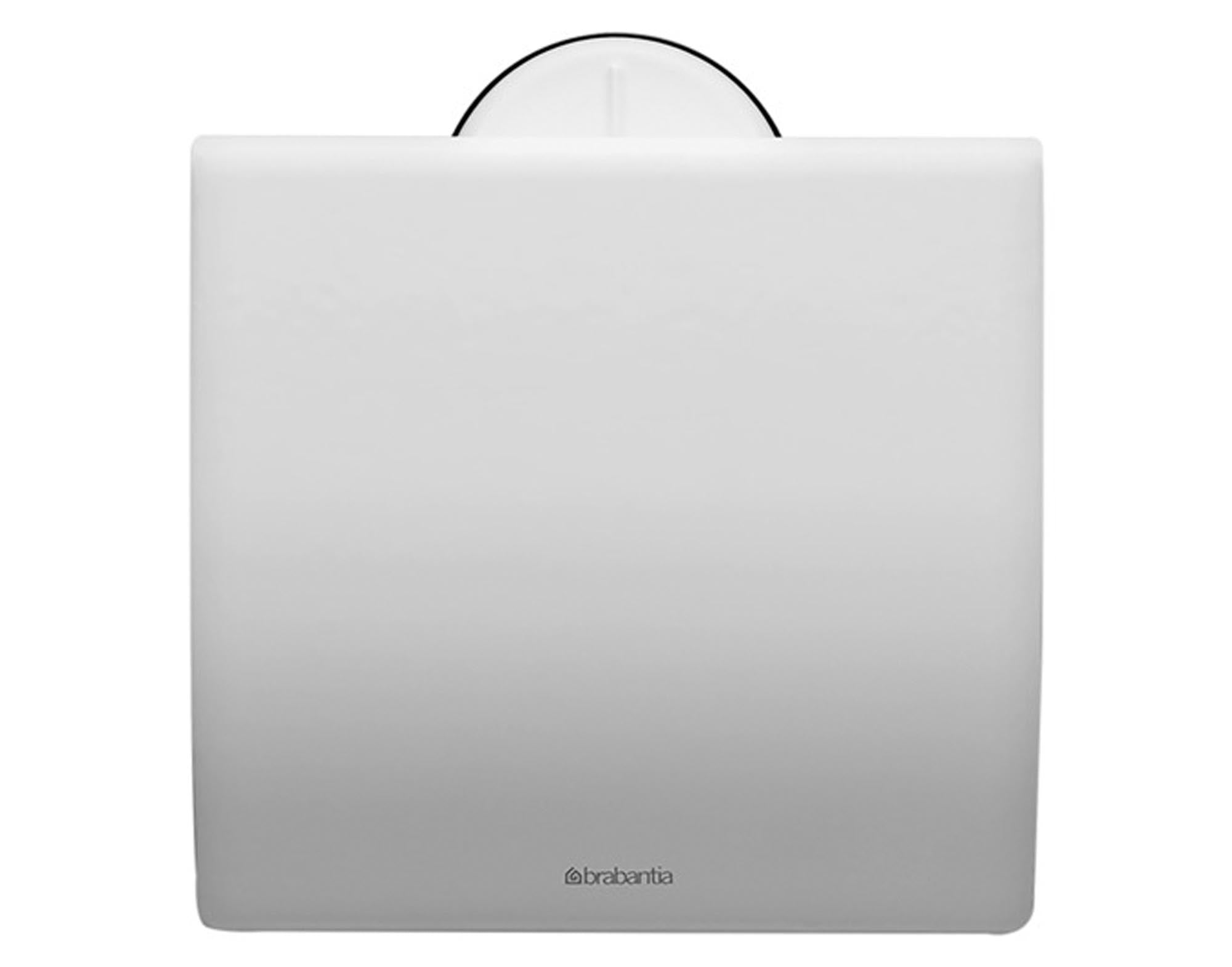 Eleganter BRABANTIA WC Papierhalter Profile in Weiß aus rostfreiem Edelstahl. Hochwertig, langlebig und pflegeleicht für jedes Badezimmer.