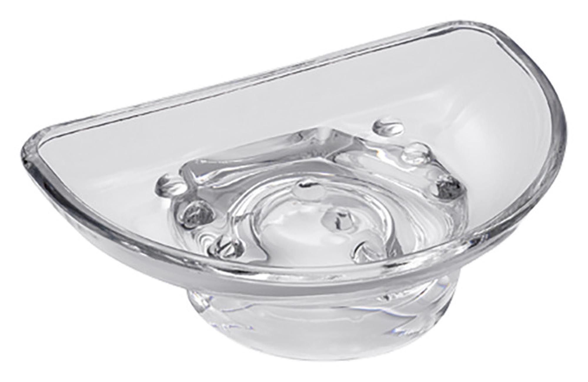 Elegante DIAQUA Seifenschale Chic 96 in transparent. Praktisch, rutschfest und stilvoll für Ihr Badezimmer. Ideal für Seife und Badaccessoires.