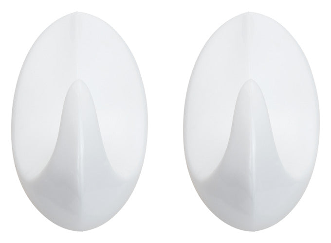 DIAQUA Haken oval weiss 2 Stück in präsentiert im Onlineshop von KAQTU Design AG. Kleiderhaken ist von DIAQUA