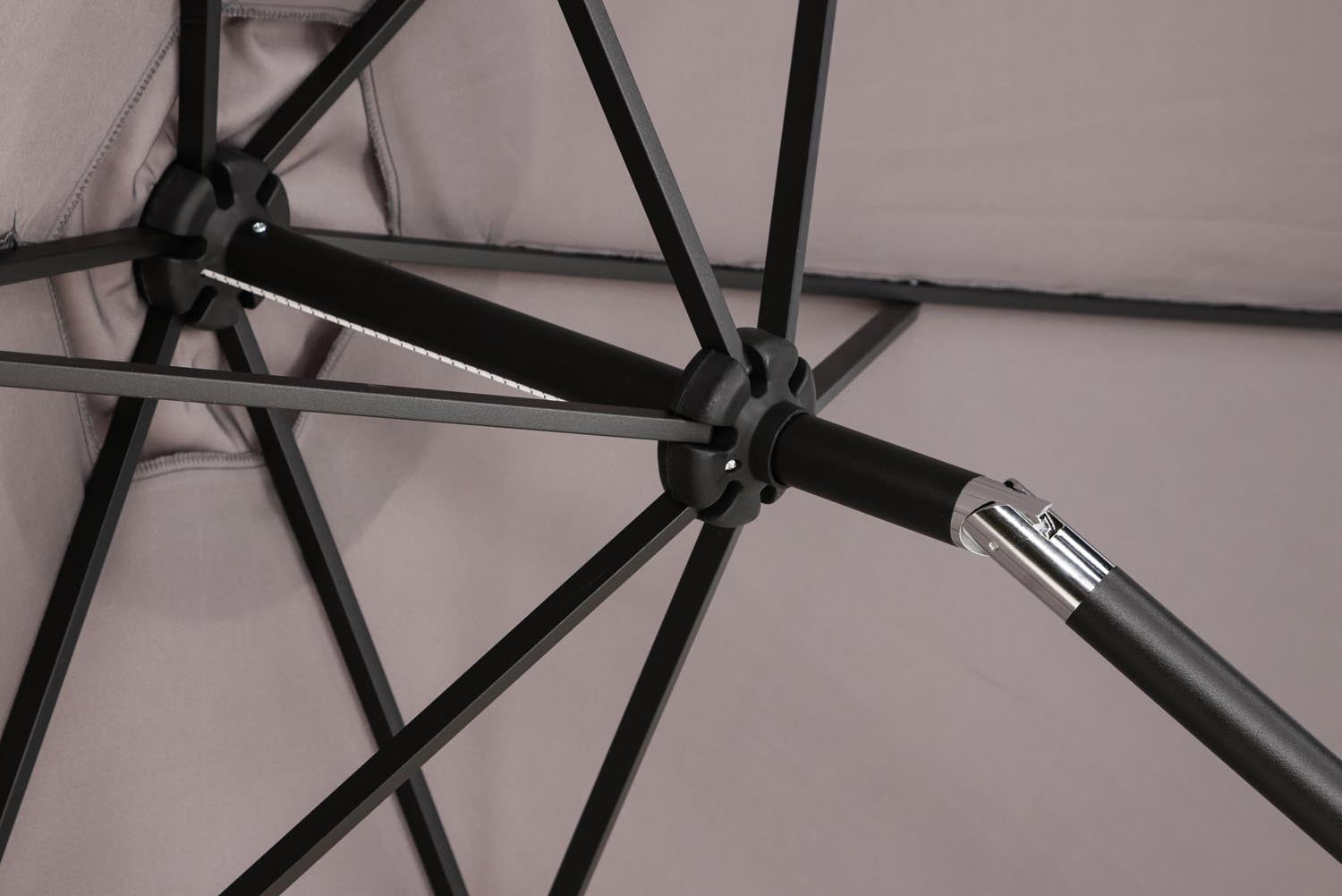 Venture Home's Leeds Sonnenschirm: 3,5 m stilvoller Schattenspender, UV-beständig und wasserabweisend. Ideal für entspannte Stunden im Freien.