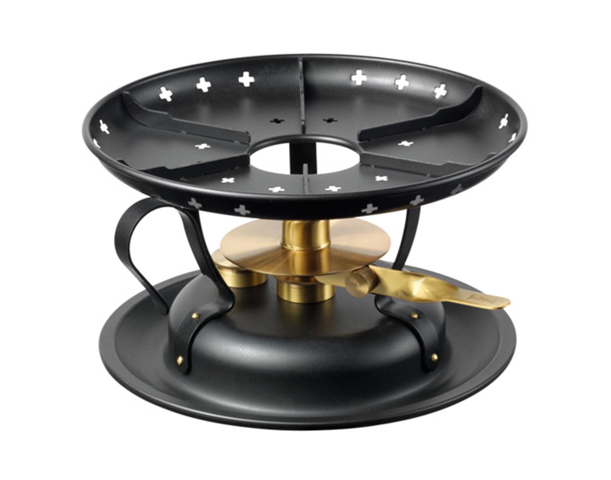 Entdecken Sie das elegante STÖCKLI Rechaud Classic schwarz (ø 22 cm) für Fondue und Raclette. Hochwertige Wärmeverteilung, moderne Ästhetik und pflegeleicht.