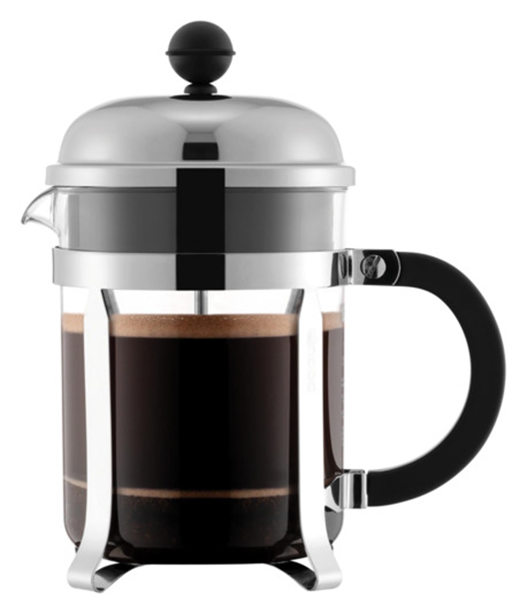 BODUM Chambord: Klassischer 4-Tassen Kaffeebereiter aus Edelstahl.