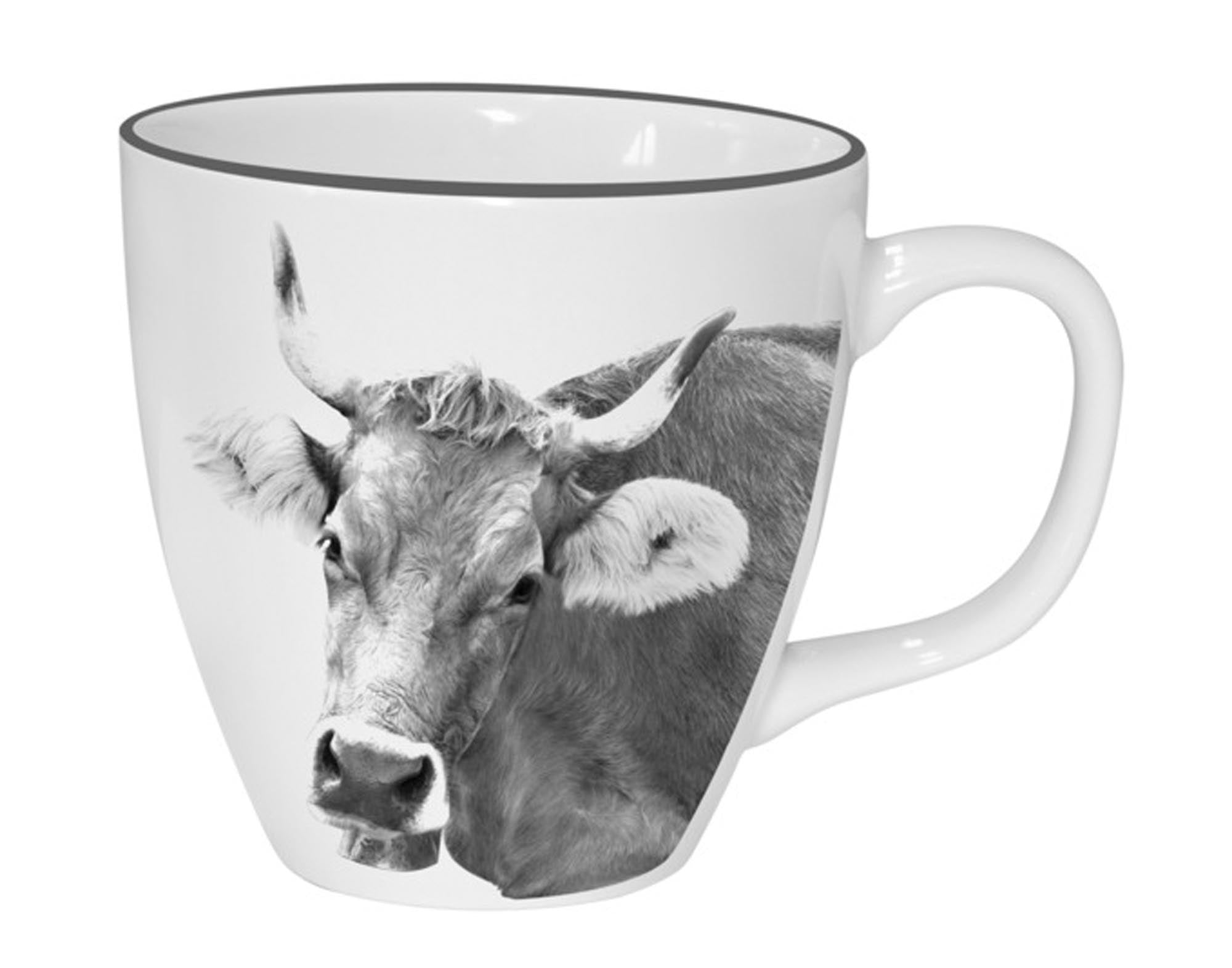 Entdecken Sie die STEINLIN Tasse Kuh 0.3 l aus hochwertigem Porzellan. Ideal für Kaffee, Tee und heiße Schokolade. Ein charmantes Geschenk für Tierliebhaber!