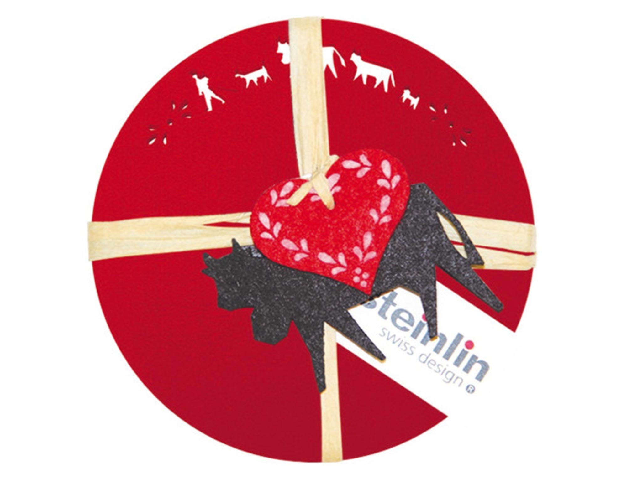 Entdecken Sie die stilvollen STEINLIN Untersetzer Alpaufzug Filz in Rot. Hitzebeständig, langlebig und perfekt für jeden Tisch. Schützen Sie Ihre Oberflächen!