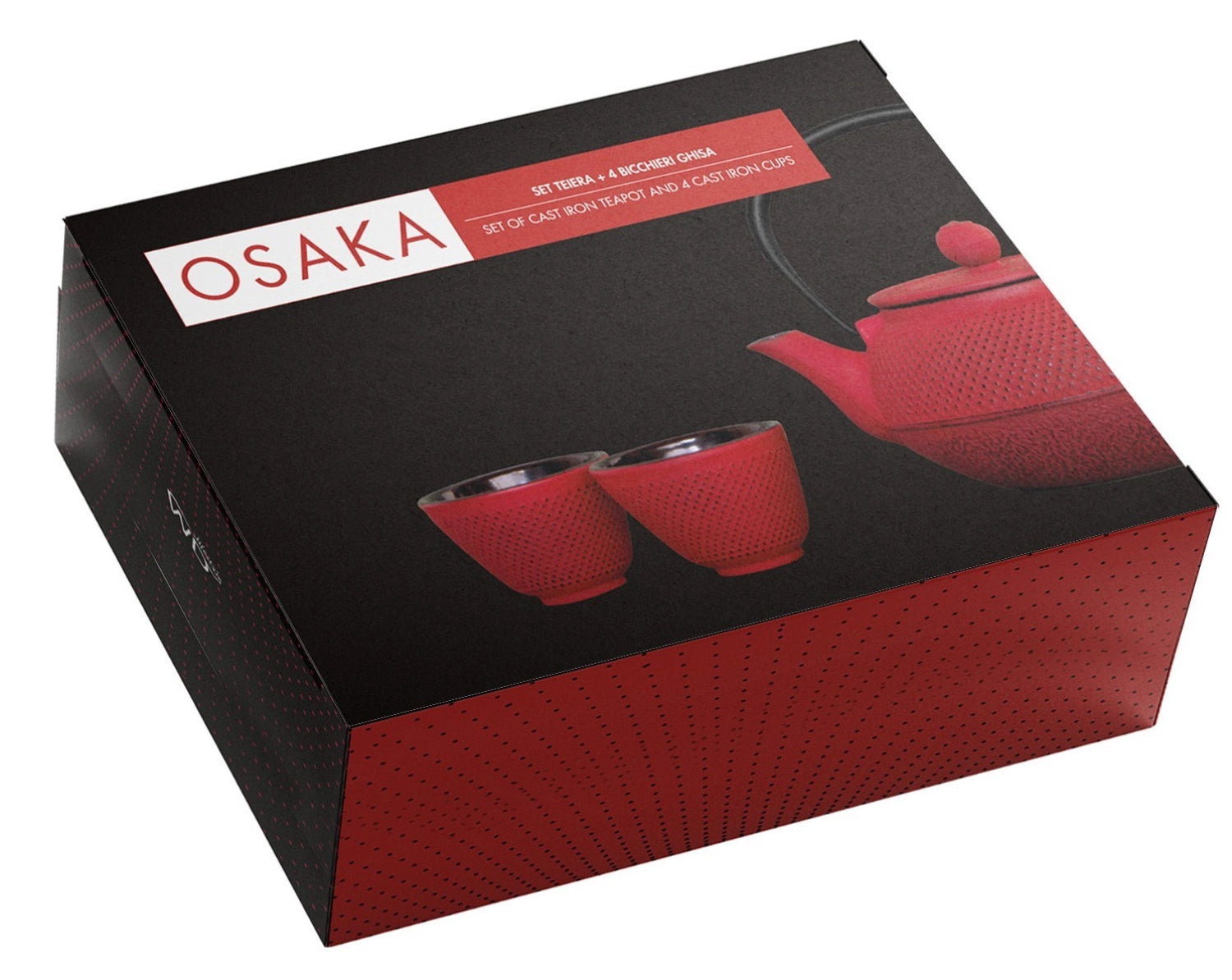 Erleben Sie das elegante Teekannenset von Easy Life: 600ml Gusseisenkanne in Rot, inklusive 4 Gläsern. Ideal für stilvolle Teestunden!