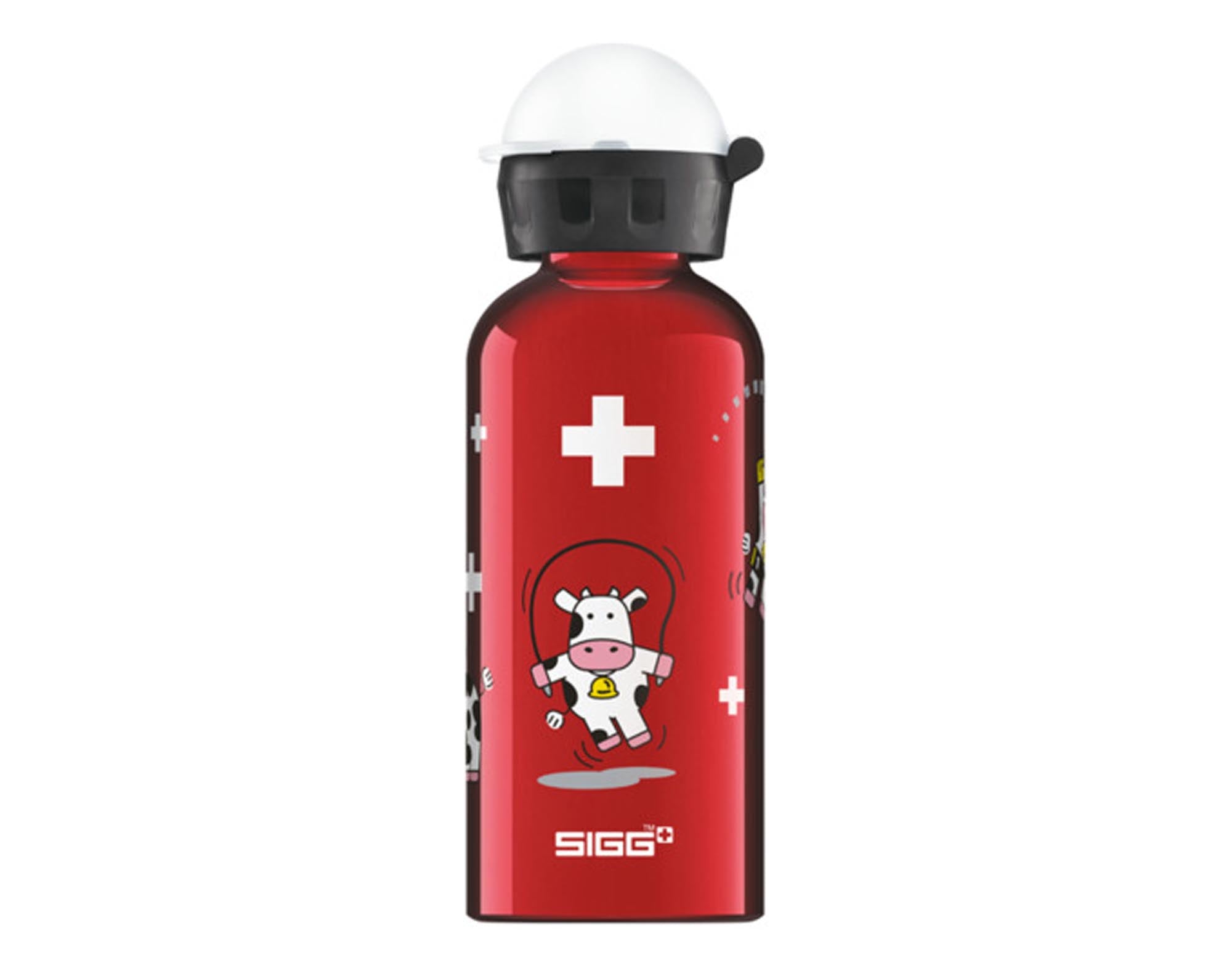 Entdecken Sie die SIGG Trinkflasche Kids Bottle Funny Cows 0.4 l – die perfekte, umweltfreundliche Begleiterin für Kinder mit fröhlichem Kuh-Design!