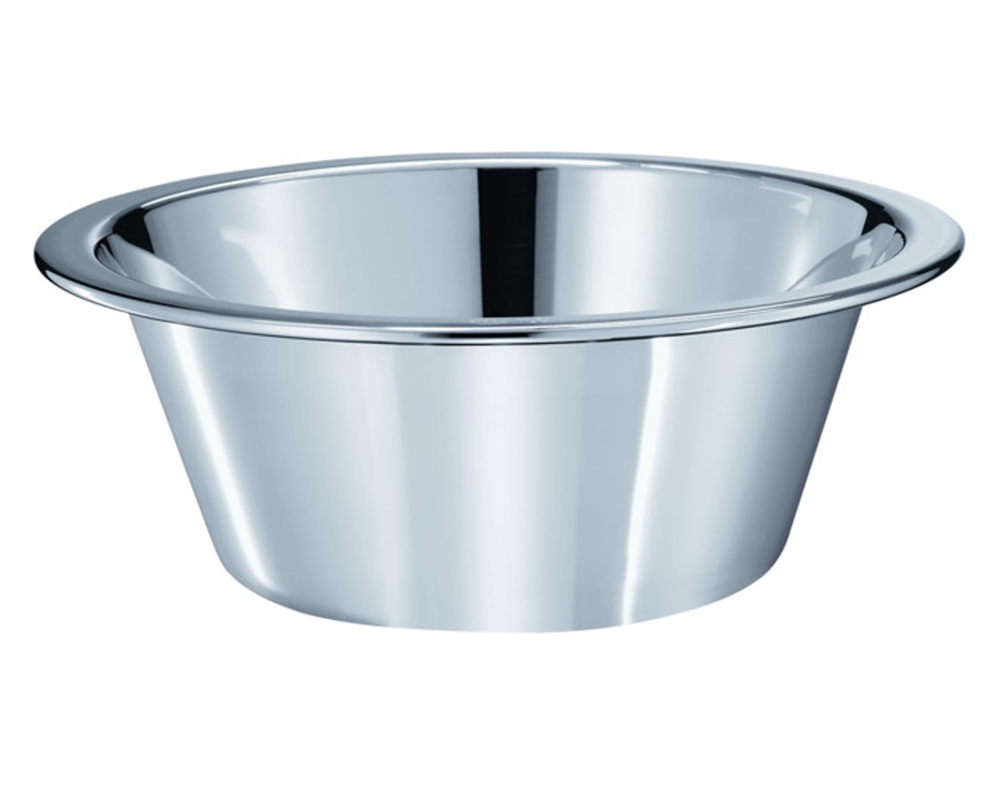 Entdecken Sie die RÖSLE konische Schüssel (11,8 l, Ø 40 cm) aus hochwertigem Edelstahl – ideal zum Mischen, Aufbewahren und Servieren.