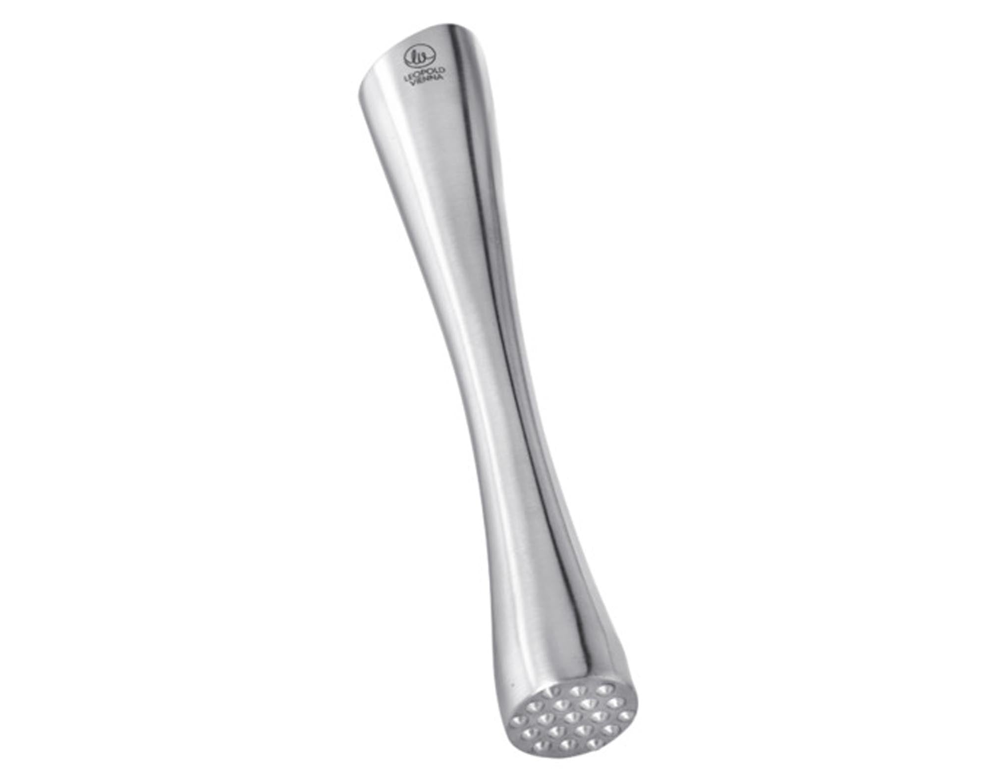 Entdecken Sie den LEOPOLD Stössel Inox matt – hochwertiges Barzubehör aus Edelstahl für perfekte Cocktails. Ergonomisch, langlebig und spülmaschinenfest!