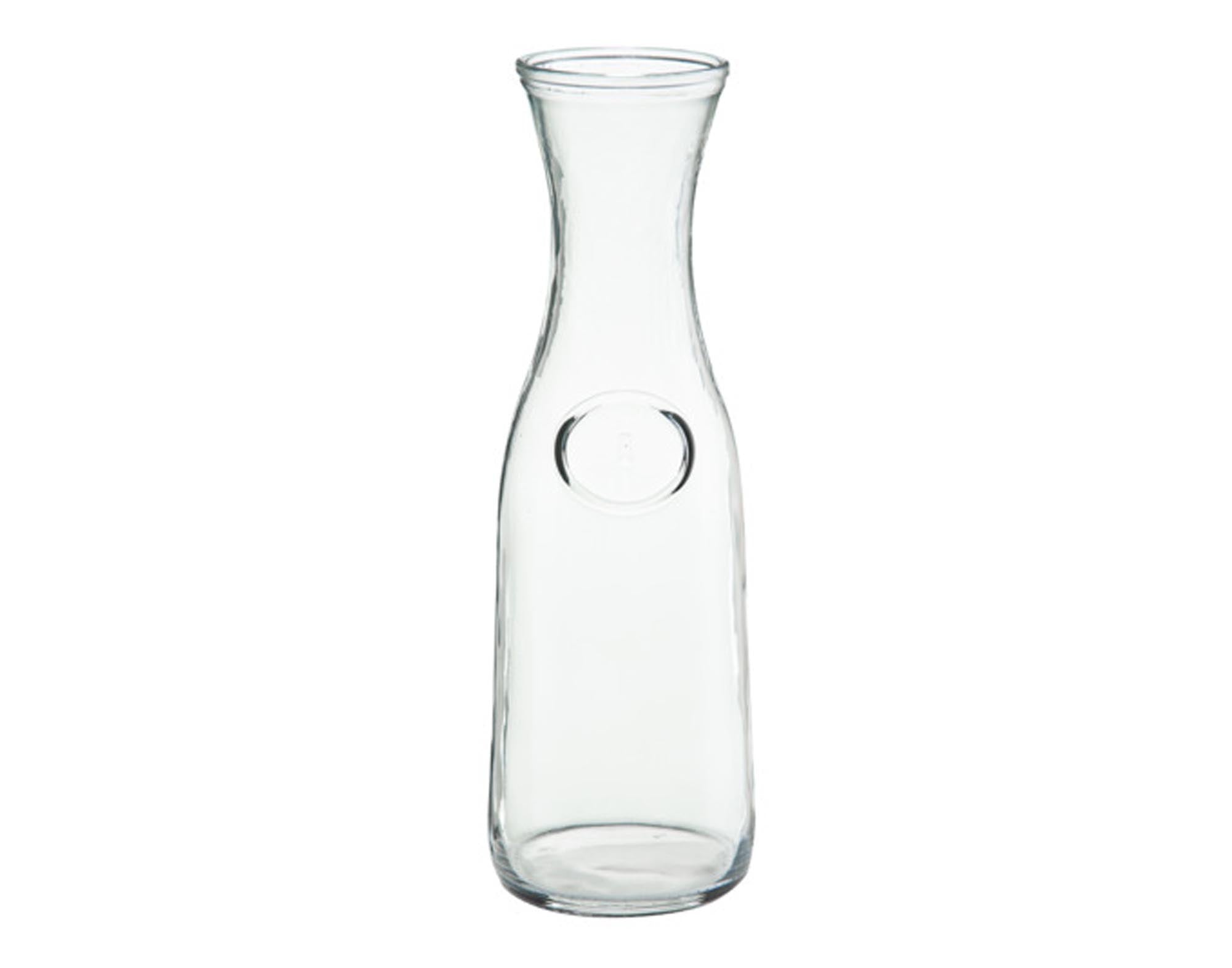 Elegante ZELLER Glaskaraffe 1000 ml aus hochwertigem Glas, ideal für Wasser, Saft und Wein. Spülmaschinenfest und tropffrei.