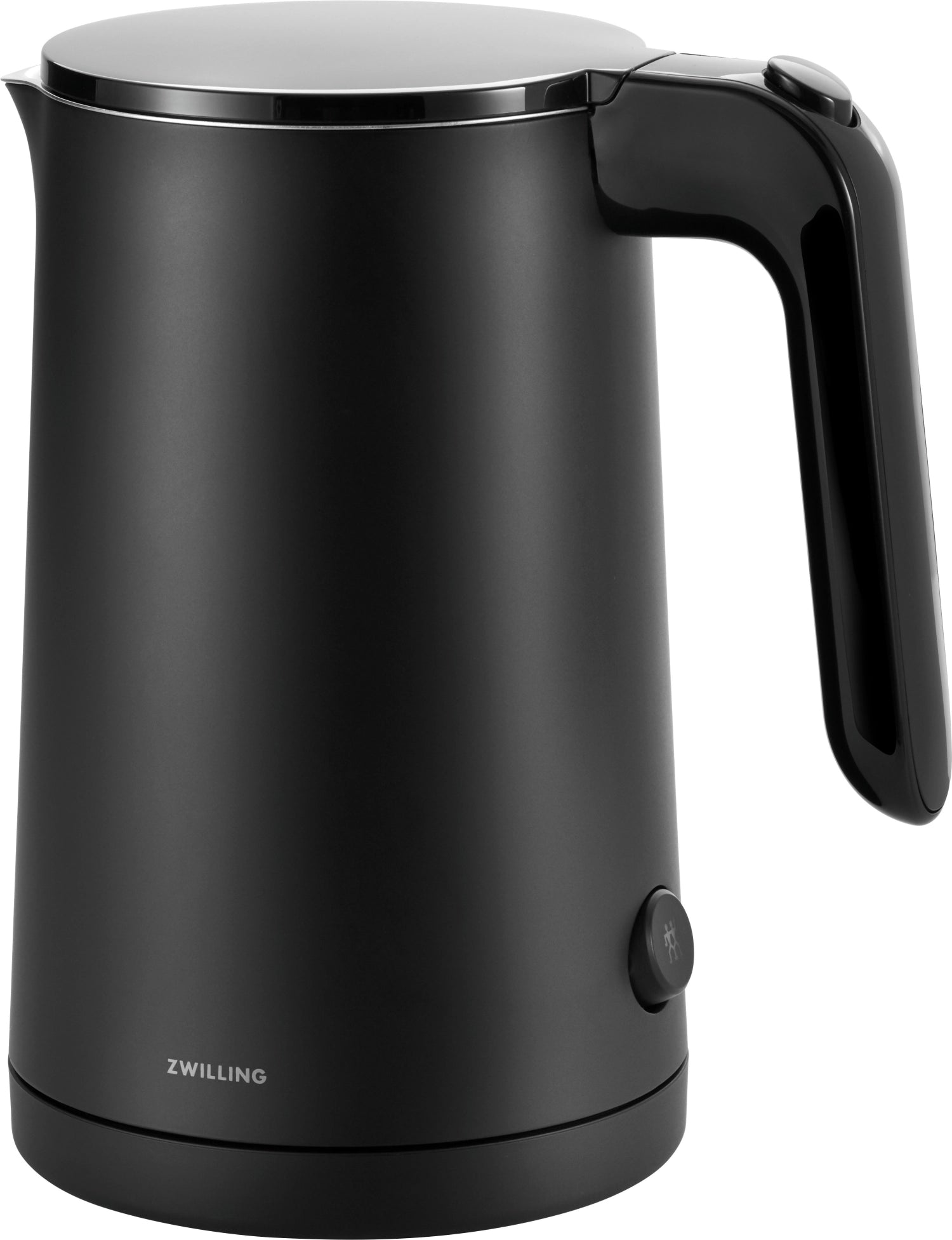 Schwarzer 1.0l Wasserkocher Enfinigy von Zwilling Kitchen, ideal für modernes Kochen und stilvolles Teegenuss-Erlebnis.