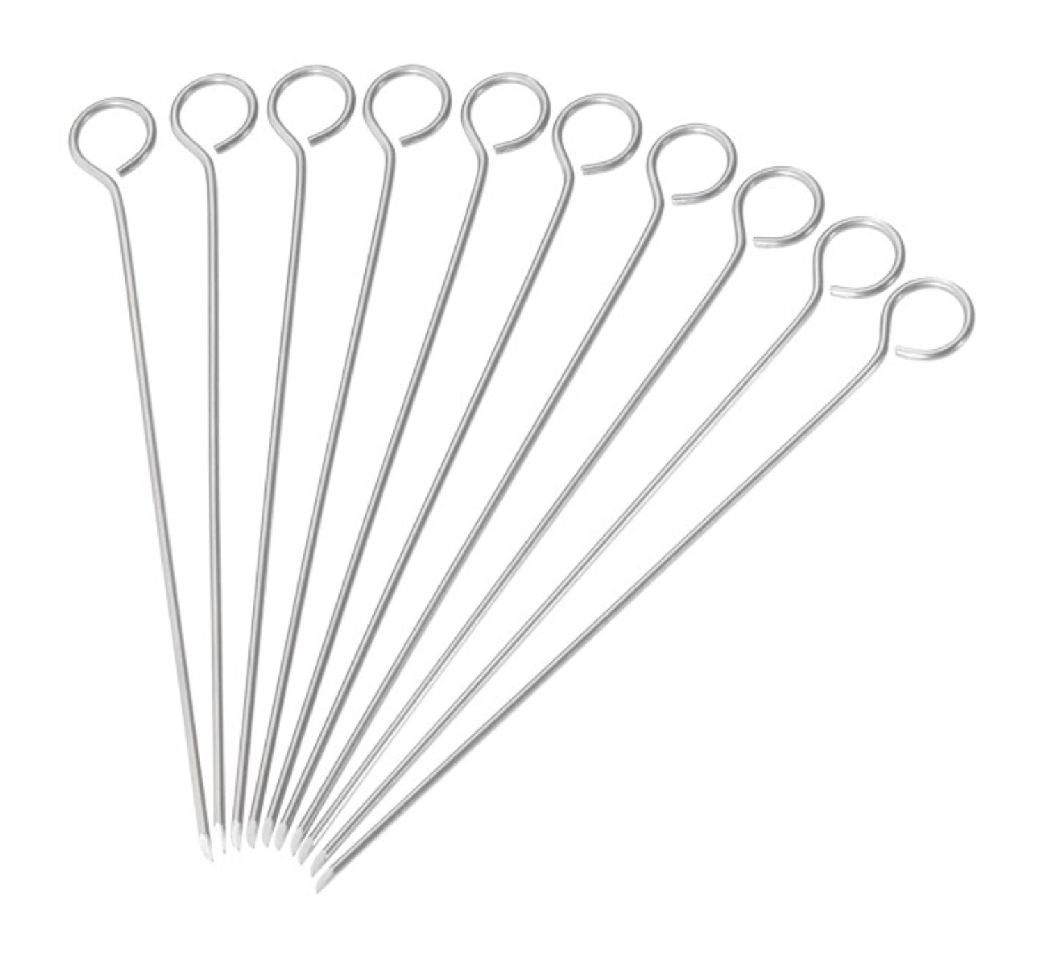 10 morceaux d'aiguilles de roulades en acier inoxydable, 10x0,3x0,3 cm