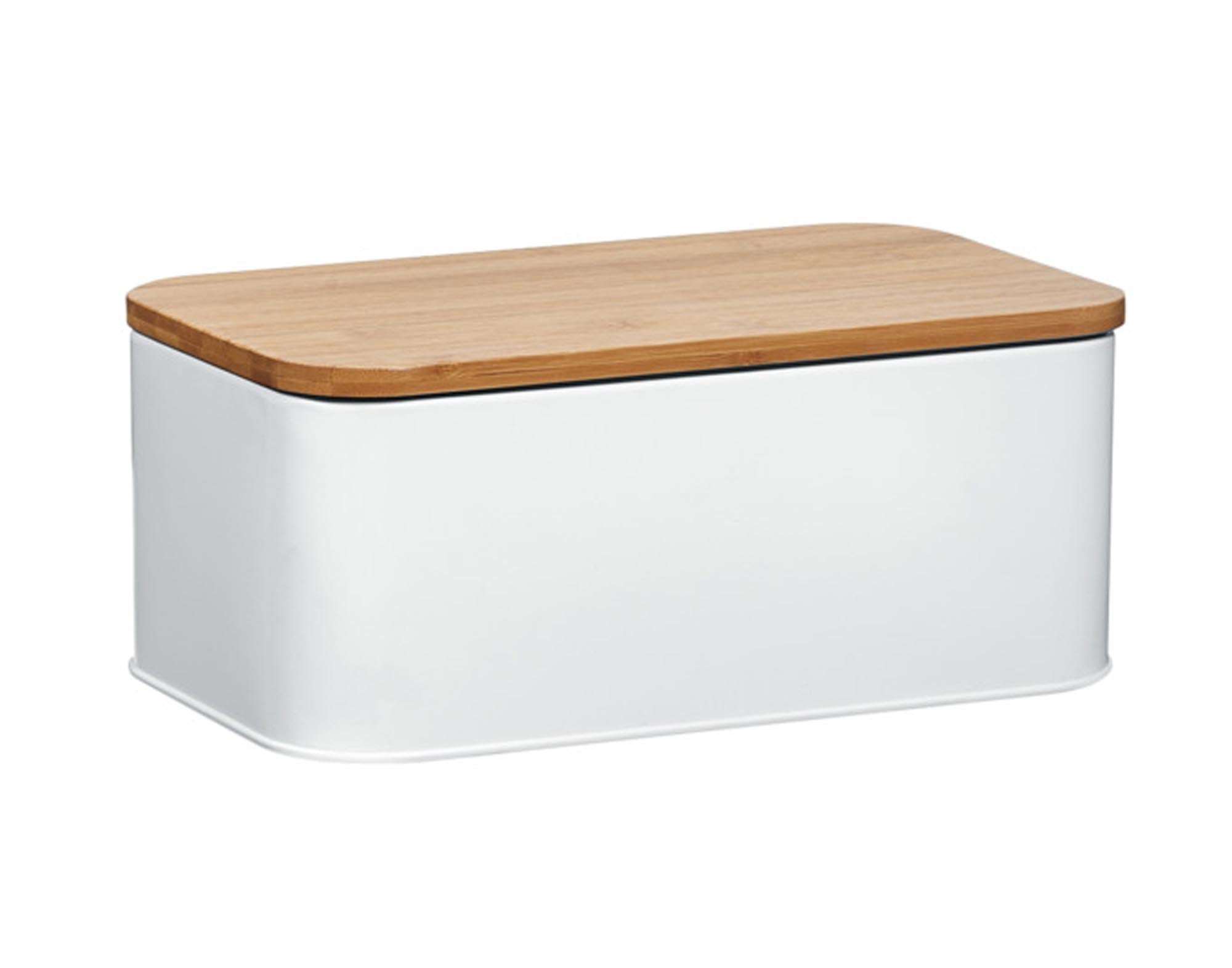 Entdecken Sie den ZELLER Brotkasten in Weiß aus Bambus (31x18x12.5 cm) – ideal für frisches Brot, Brötchen und Snacks. Hochwertig, pflegeleicht und stilvoll!