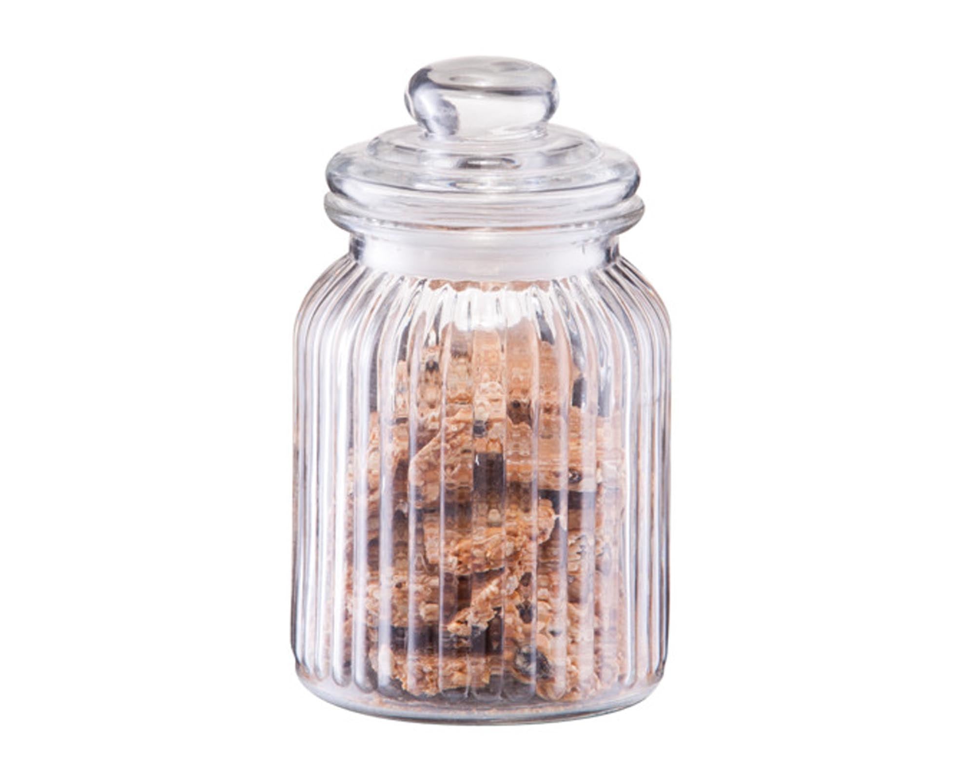 Entdecken Sie das ZELLER Vorratsglas mit Deckel Nostalgie 900 ml – ideal für die Aufbewahrung von Trockenlebensmitteln und ein stilvolles Küchenaccessoire.