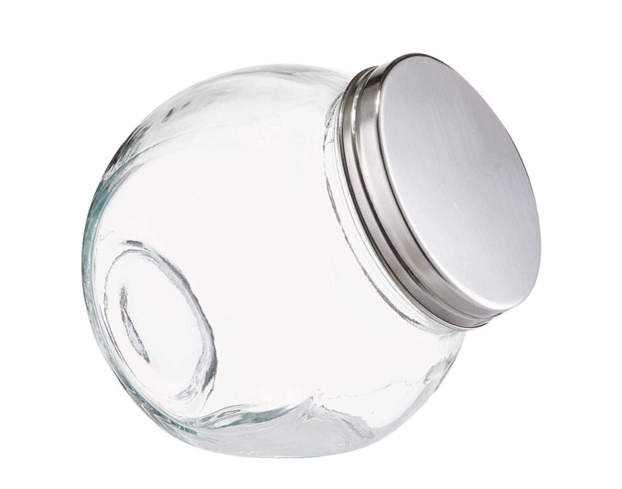 Elegantes 450 ml Vorratsglas aus klarem Glas mit luftdichtem Verschluss, ideal für Süssigkeiten, Gewürze und Snacks.