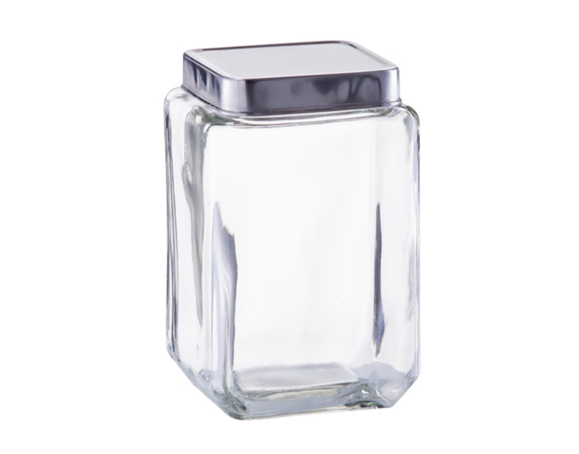 ZELLER Vorratsglas eckig mit Deckel Inox 1500 ml 11x11x18 cm in präsentiert im Onlineshop von KAQTU Design AG. Aufbewahrungsdose ist von ZELLER PRESENT
