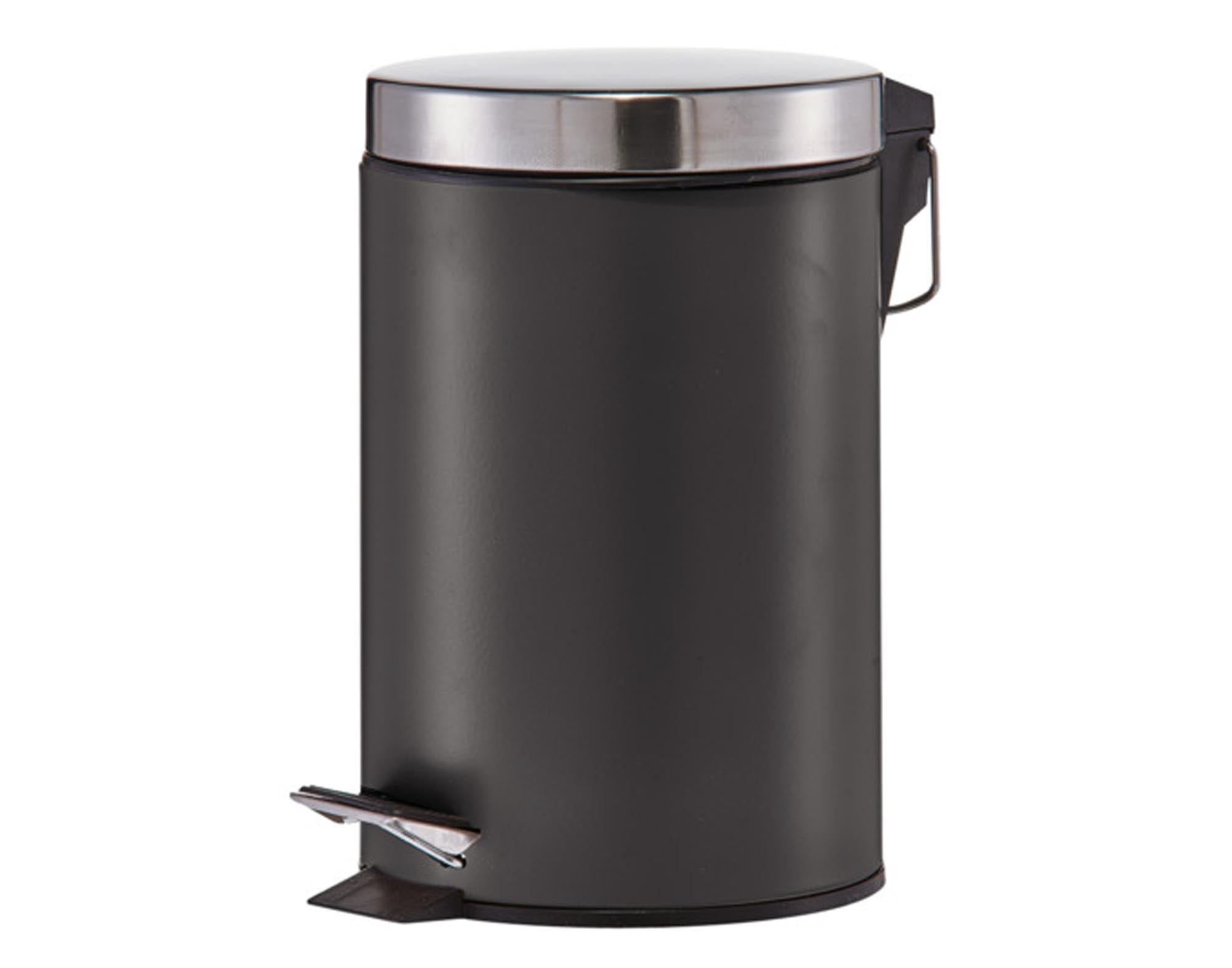 ZELLER Treteimer Metall matt taupe 3 l ø 17x26 cm in präsentiert im Onlineshop von KAQTU Design AG. Mülleimer ist von ZELLER PRESENT