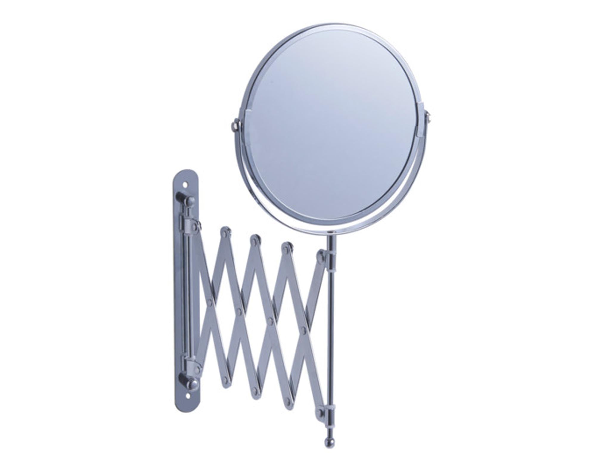 Entdecken Sie den ZELLER Kosmetikspiegel Wandmodell, ausziehbar, ø 17 cm. Hochwertiger Edelstahl, 360-Grad-Drehung, elegantes Design für Ihr Badezimmer.