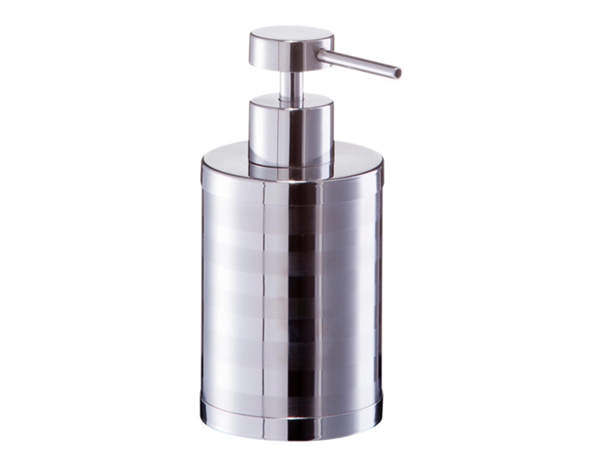 Eleganter ZELLER Seifenspender Inox (ø 7x15.5 cm) aus Edelstahl, ideal für Badezimmer und Küche. Hygienisch, langlebig und leicht zu reinigen.