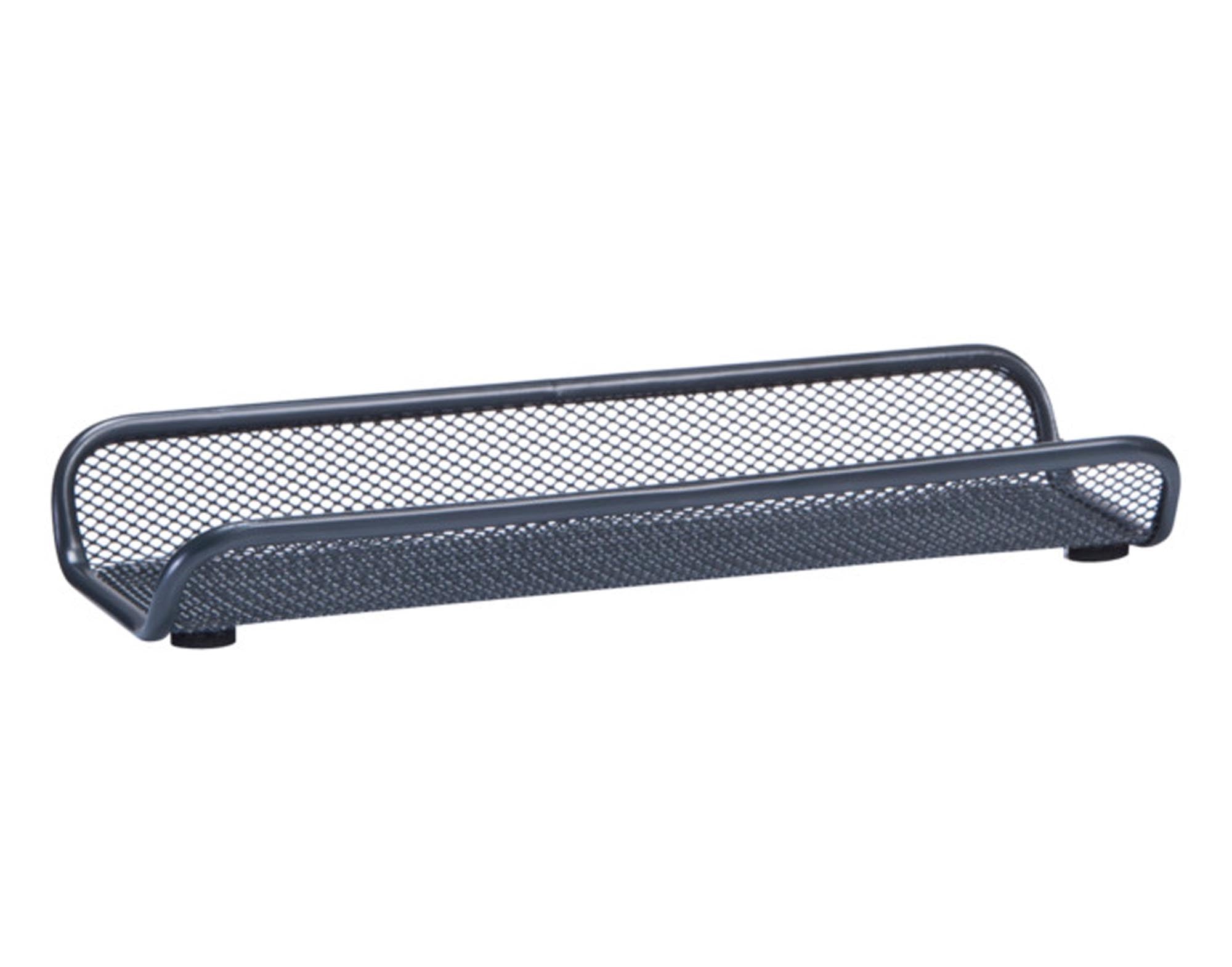 Die ZELLER Bleistiftablage Mesh in anthrazit (25x9x3.5 cm) sorgt für Ordnung und Stil auf Ihrem Schreibtisch. Ideal für Stifte und Bürobedarf.